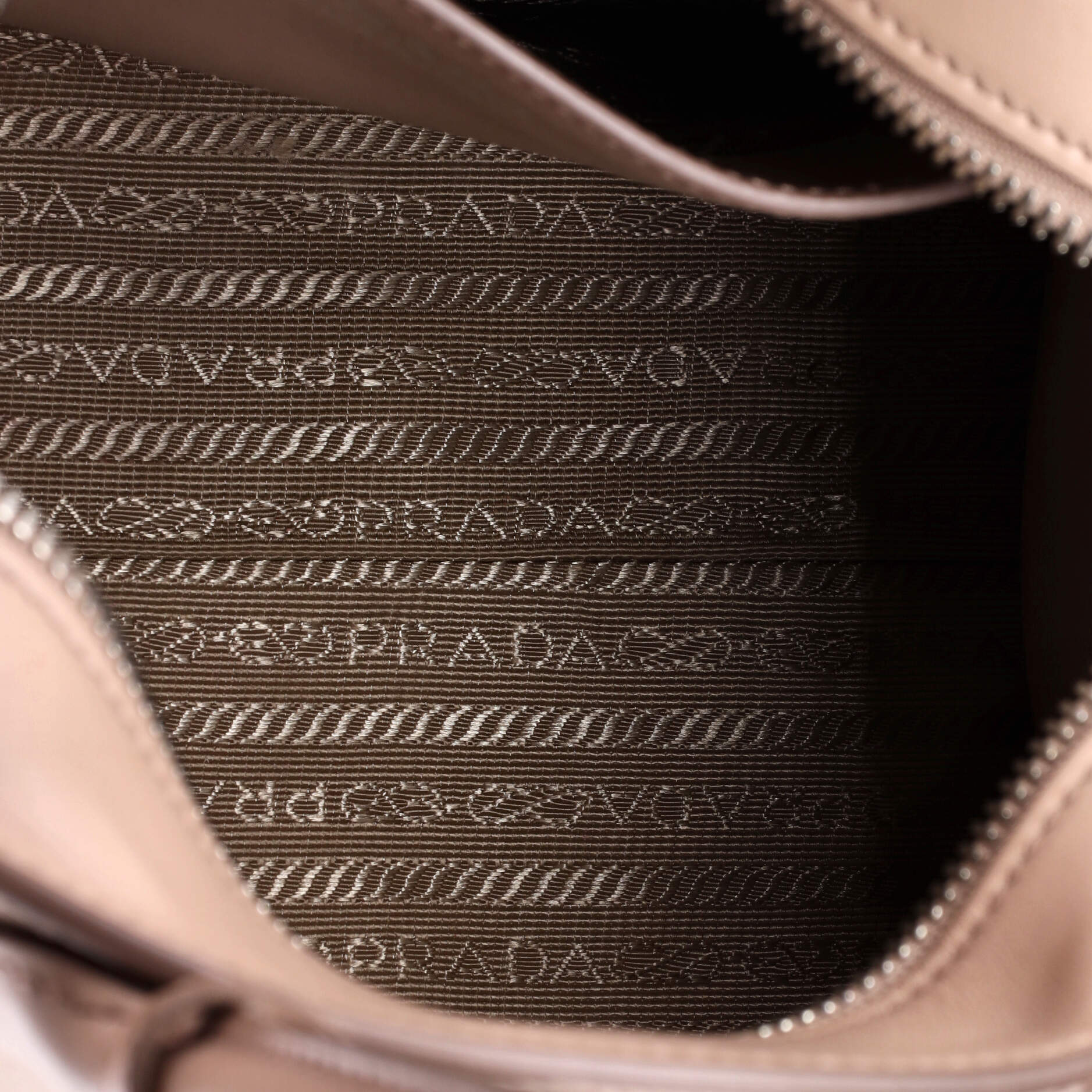 Prada Monochrome Tote Saffiano with City Calf Mini