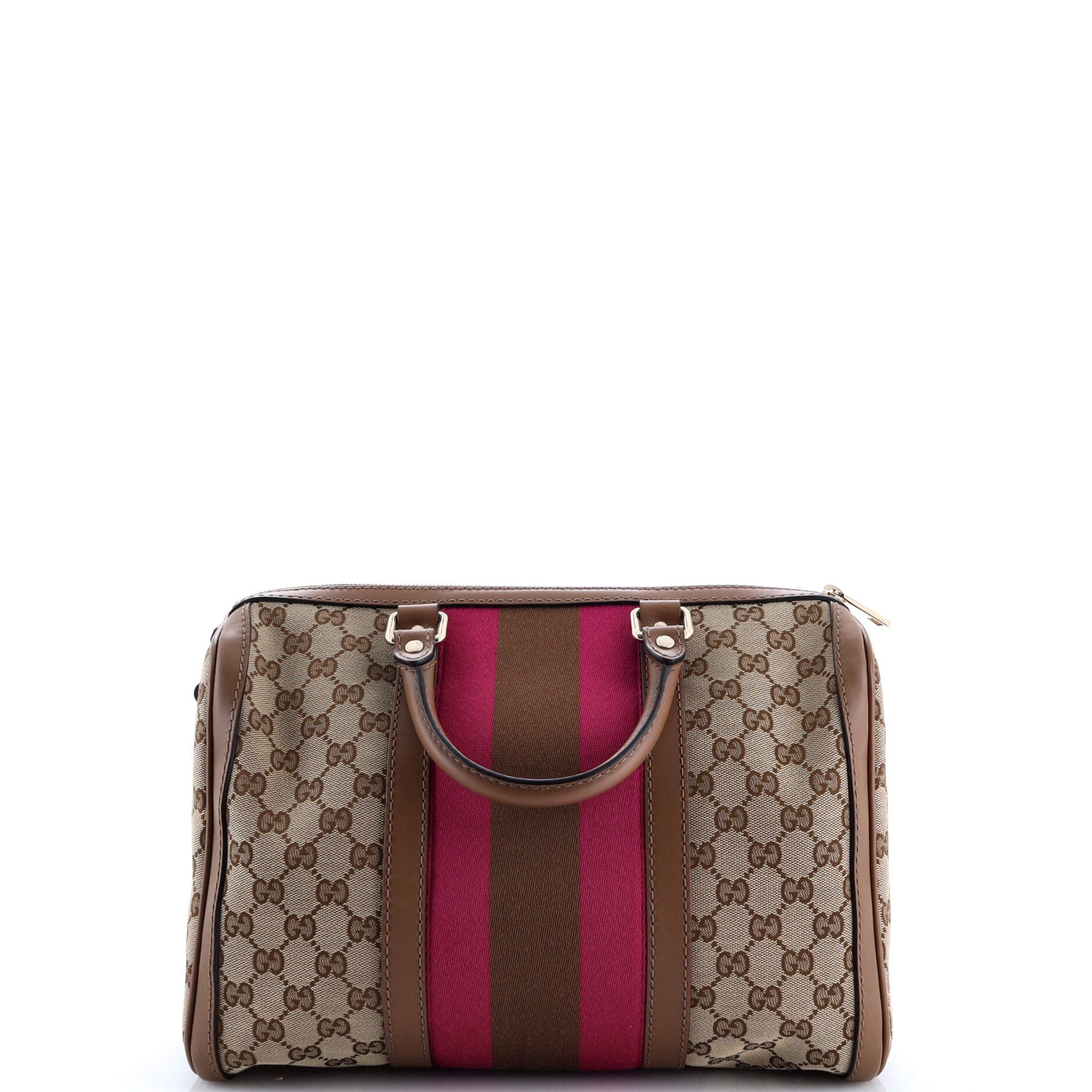 Gucci Vintage Web Boston Bag GG Canvas Medium