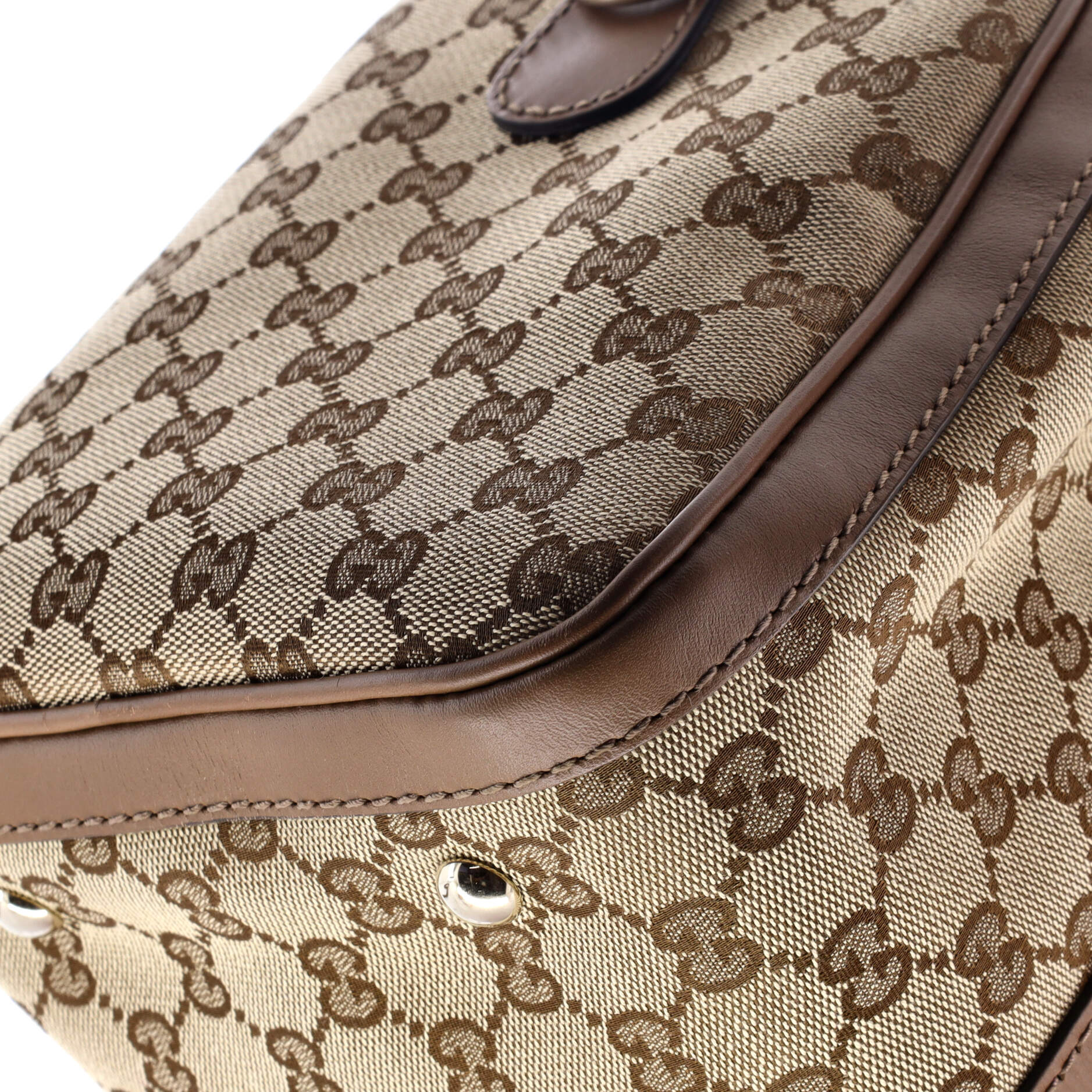 Gucci Vintage Web Boston Bag GG Canvas Medium