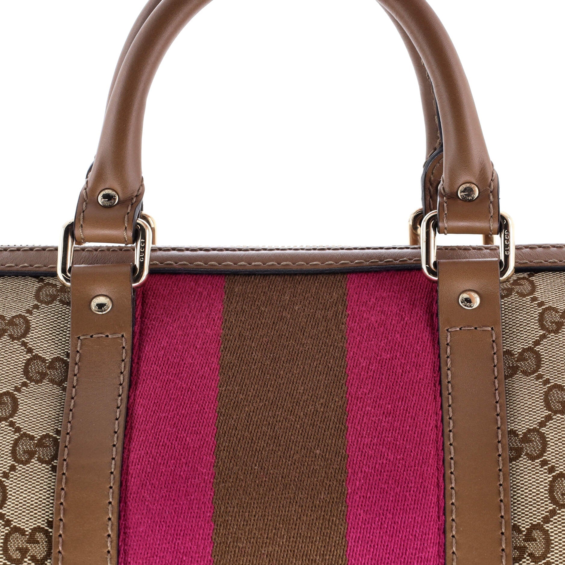 Gucci Vintage Web Boston Bag GG Canvas Medium
