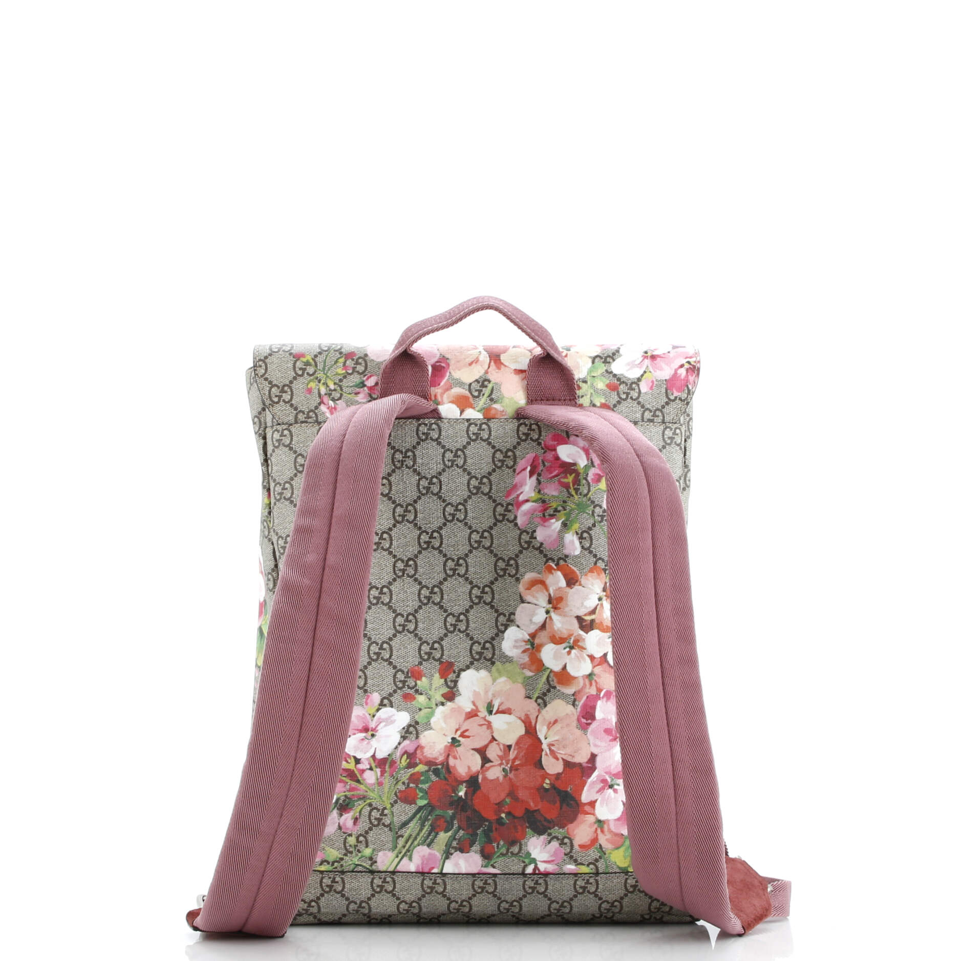 Gucci Buckle Backpack Blooms Print GG Coated Canvas Medium