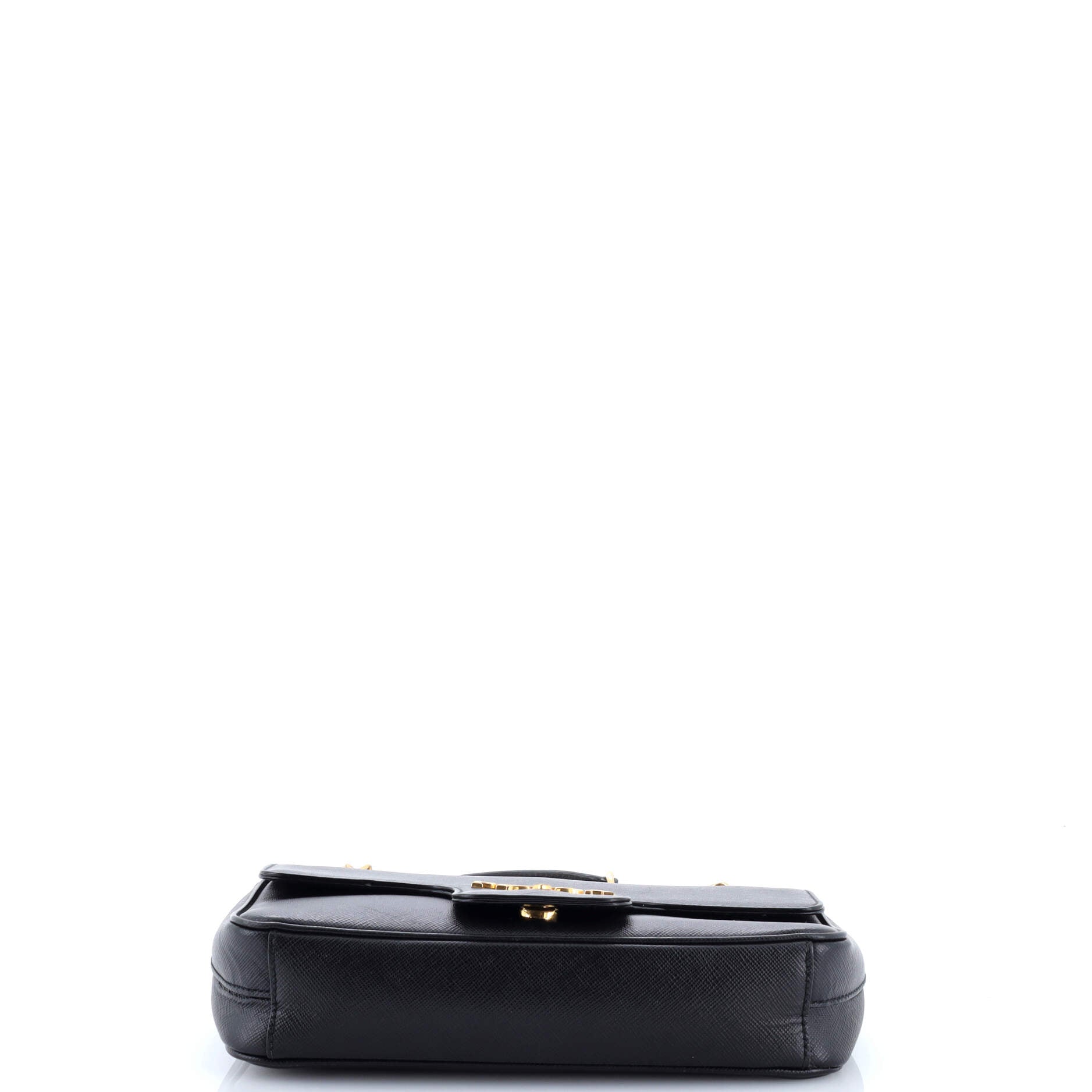 Prada Pattina Flap Shoulder Bag Saffiano Leather Small