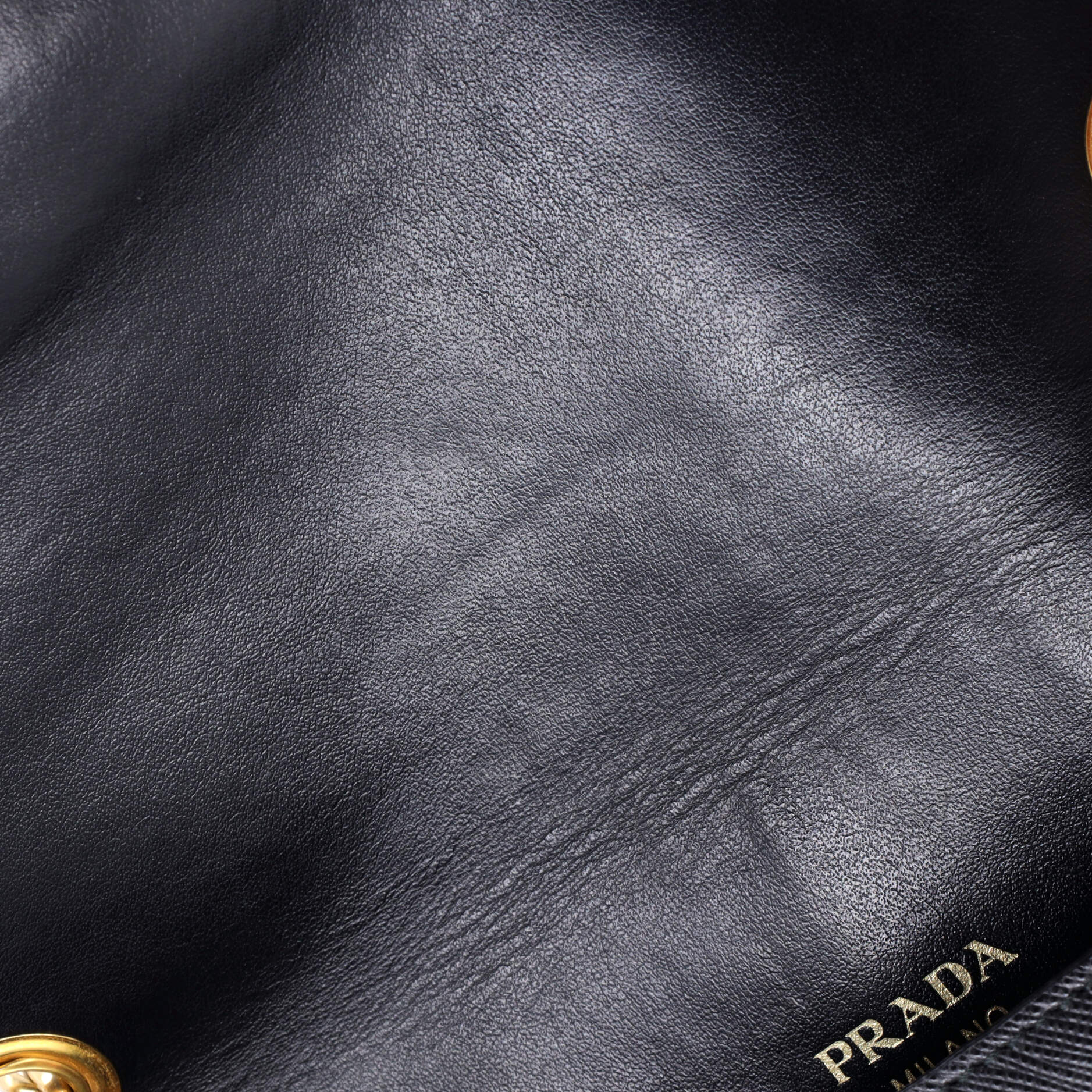 Prada Pattina Flap Shoulder Bag Saffiano Leather Small
