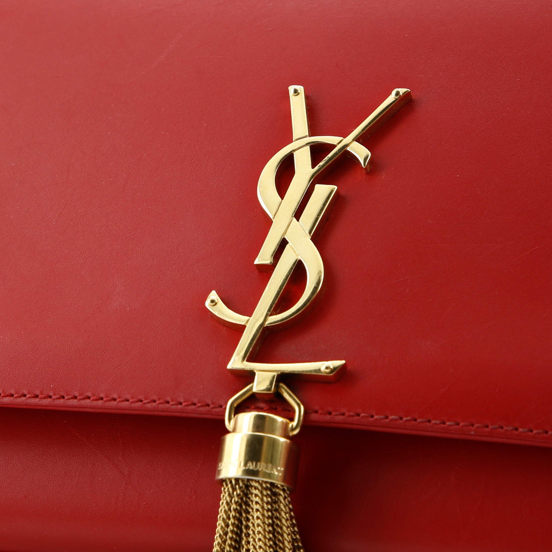 Saint Laurent Classic Monogram Tassel Crossbody Bag Leather Medium