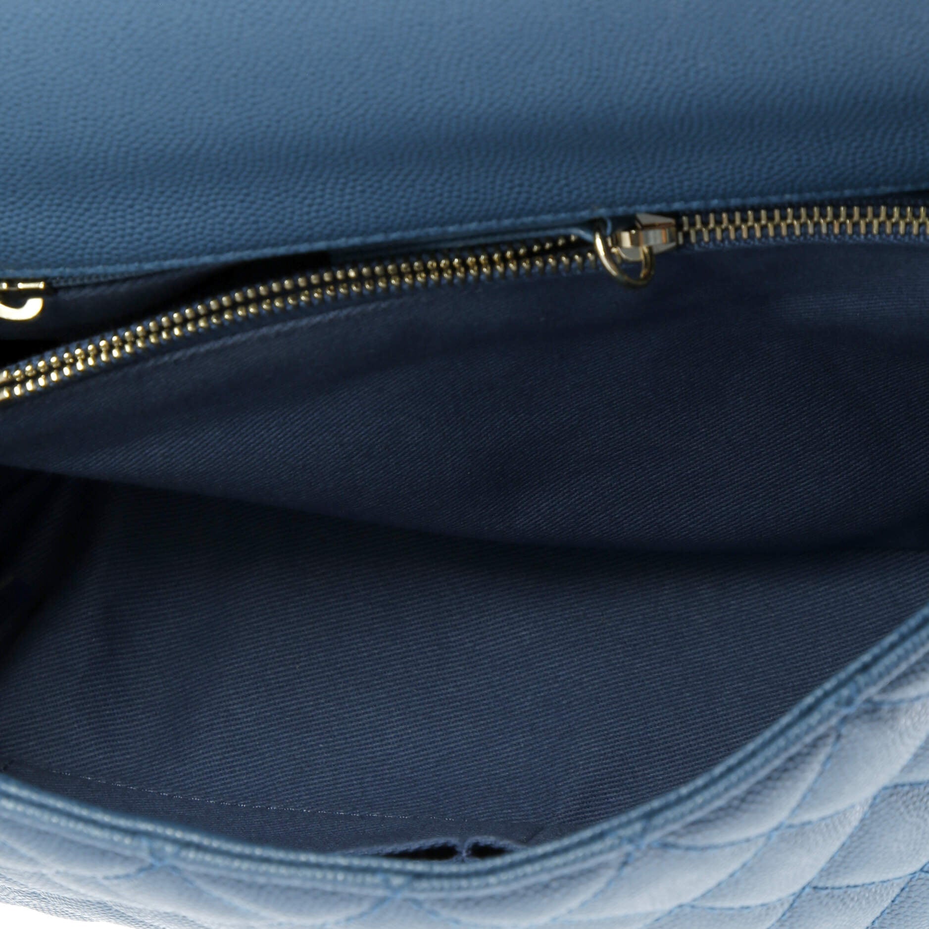 Chanel Coco Top Handle Bag Quilted Caviar Small