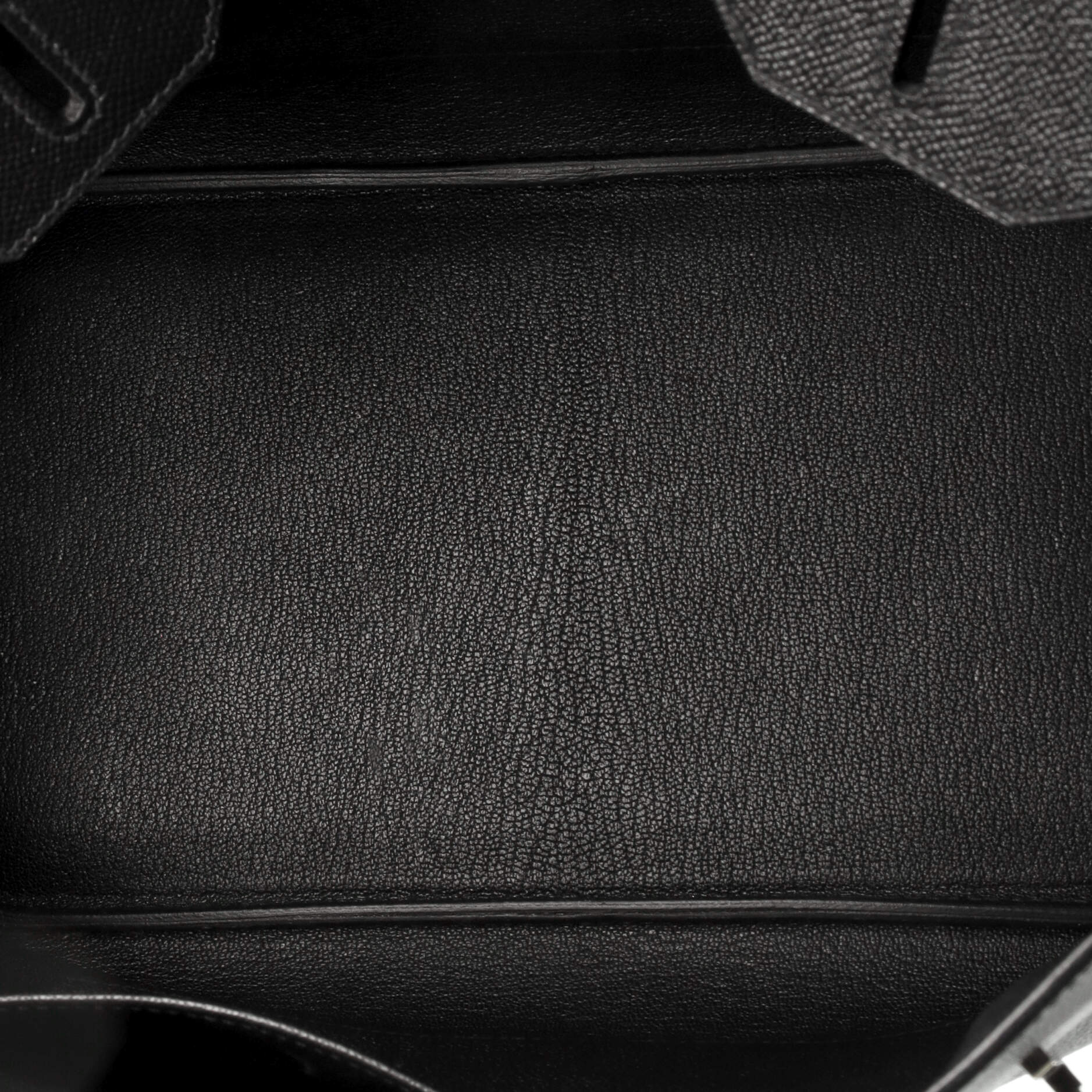 Hermes Birkin Handbag Black Epsom with Palladium Hardware 30