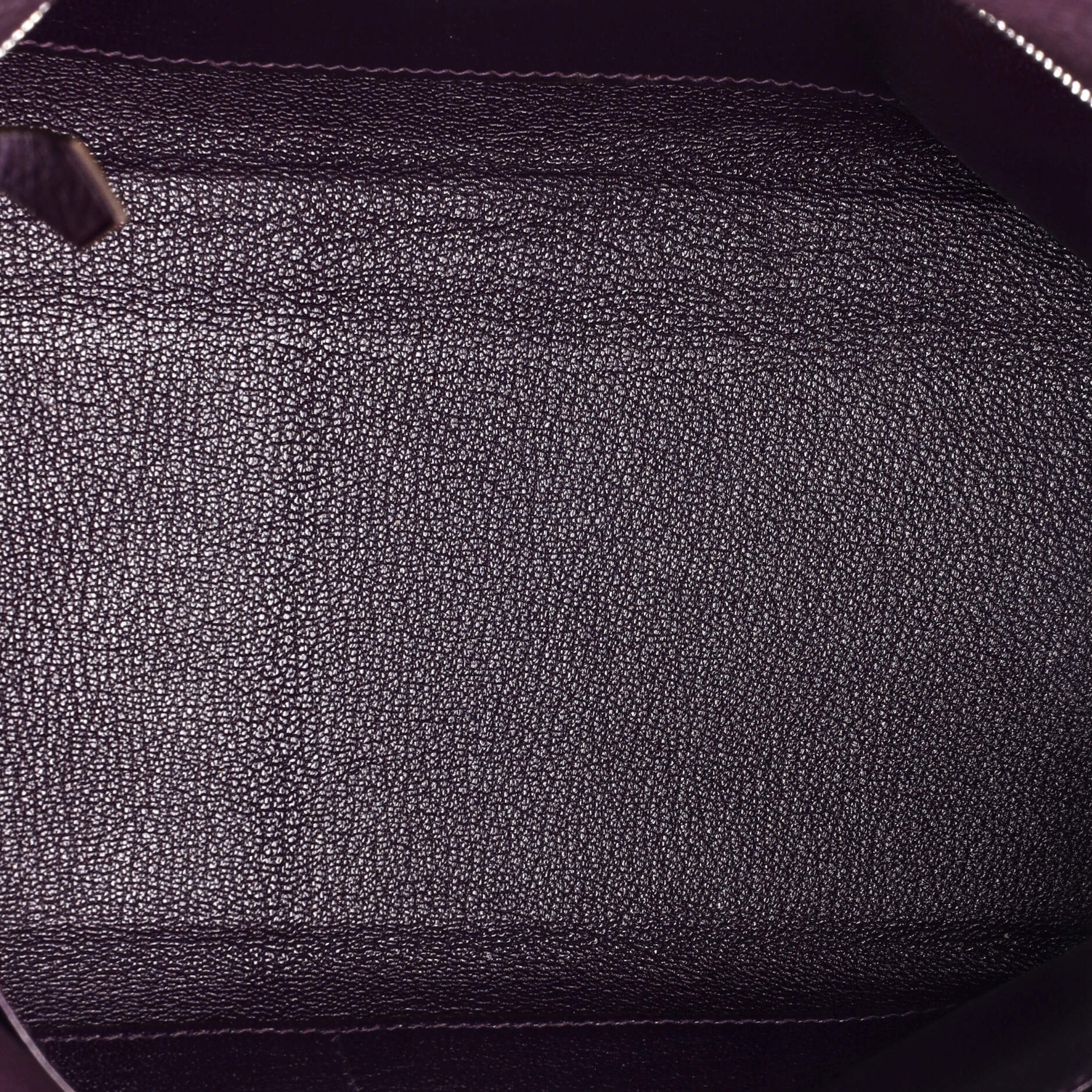 Hermes Kelly Handbag Purple Clemence with Palladium Hardware 32