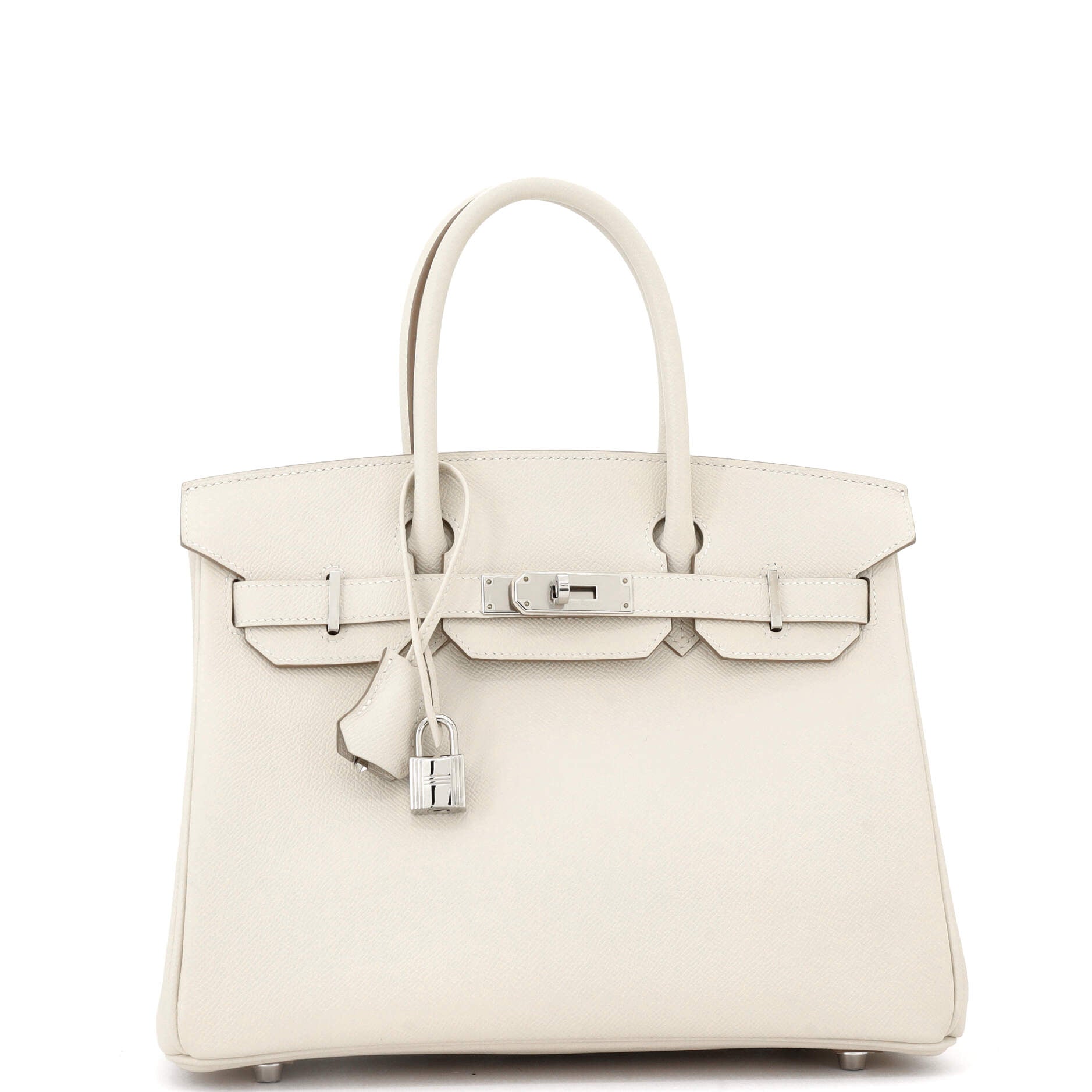 Hermes Birkin Handbag Light Epsom with Palladium Hardware 30