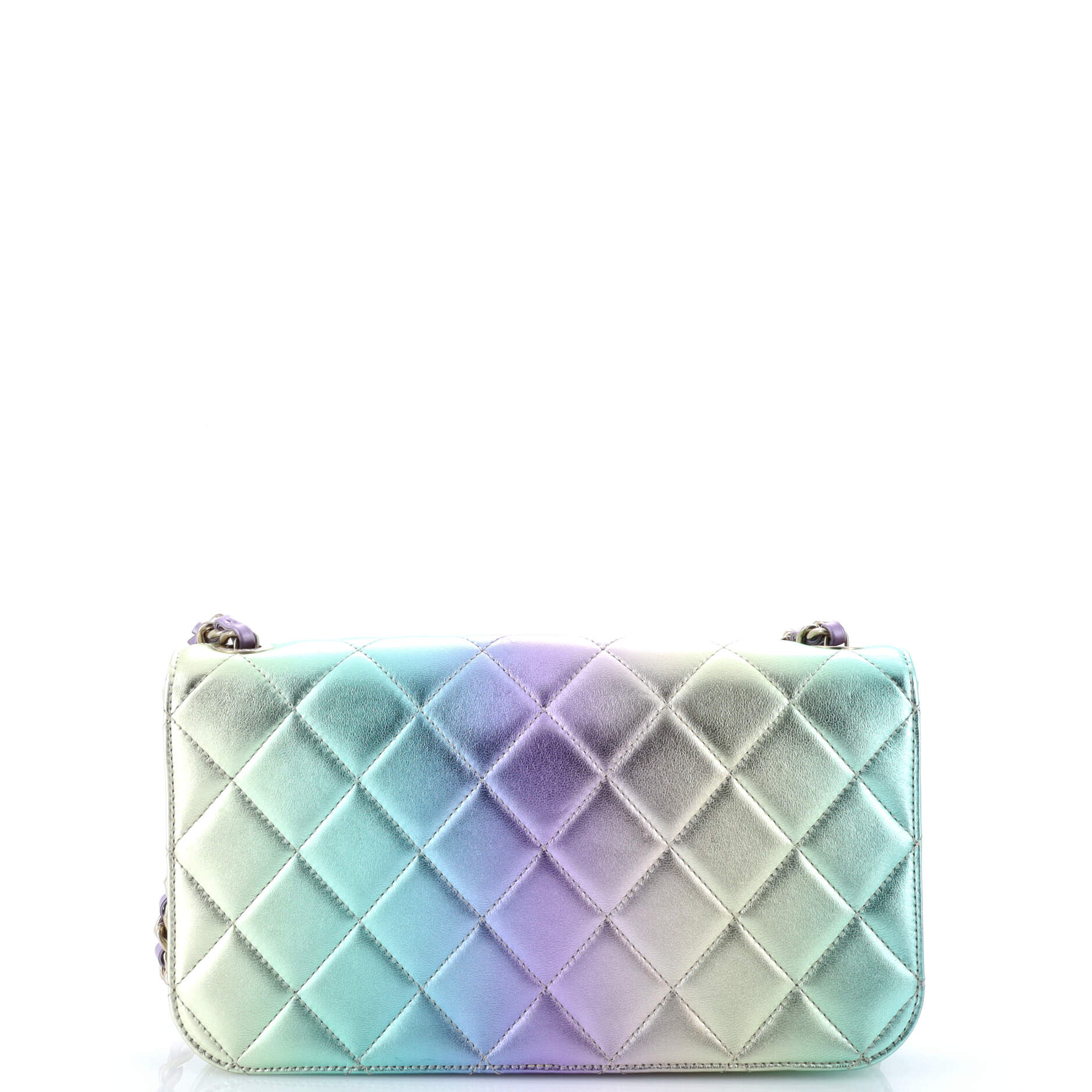 Chanel Walking Mood Flap Bag Quilted Gradient Metallic Lambskin Large