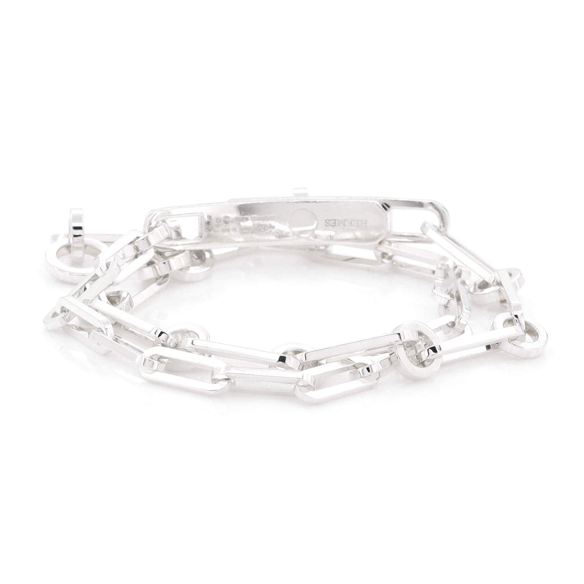 Kelly Double Chaine Bracelet Sterling Silver by Rebag