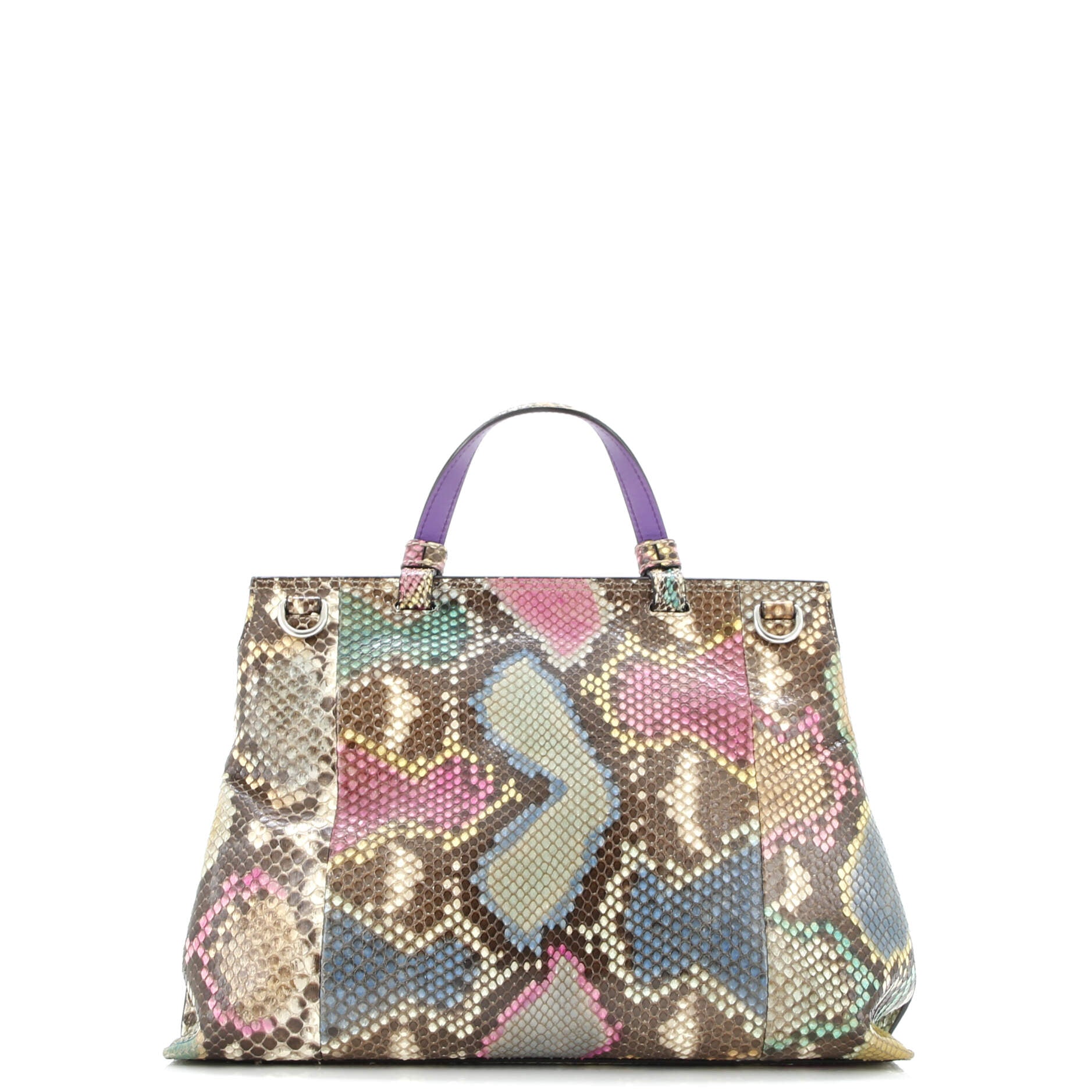 Gucci Bamboo Daily Top Handle Bag Python Medium