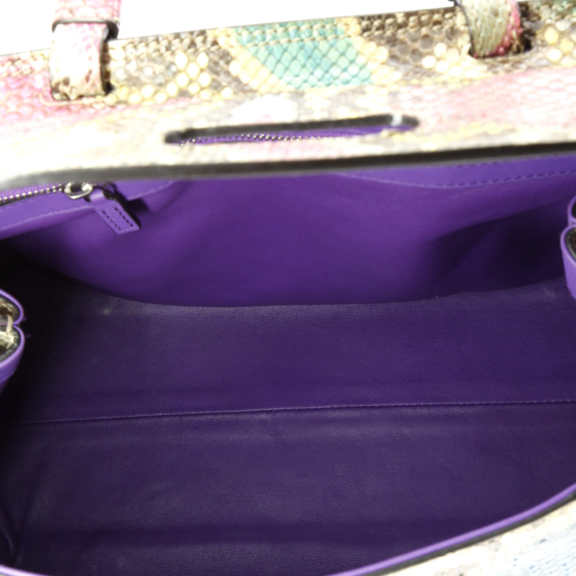 Gucci Bamboo Daily Top Handle Bag Python Medium