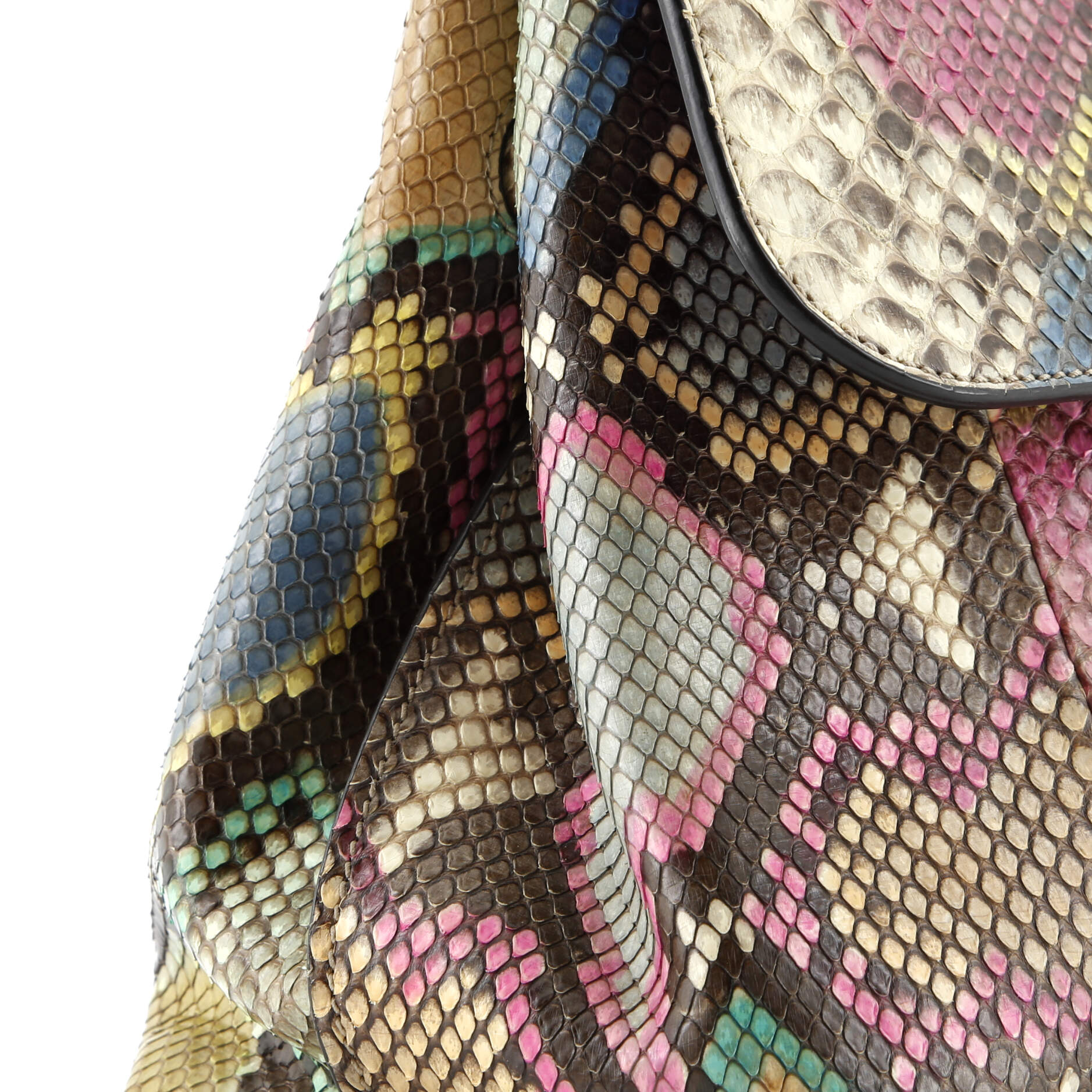 Gucci Bamboo Daily Top Handle Bag Python Medium