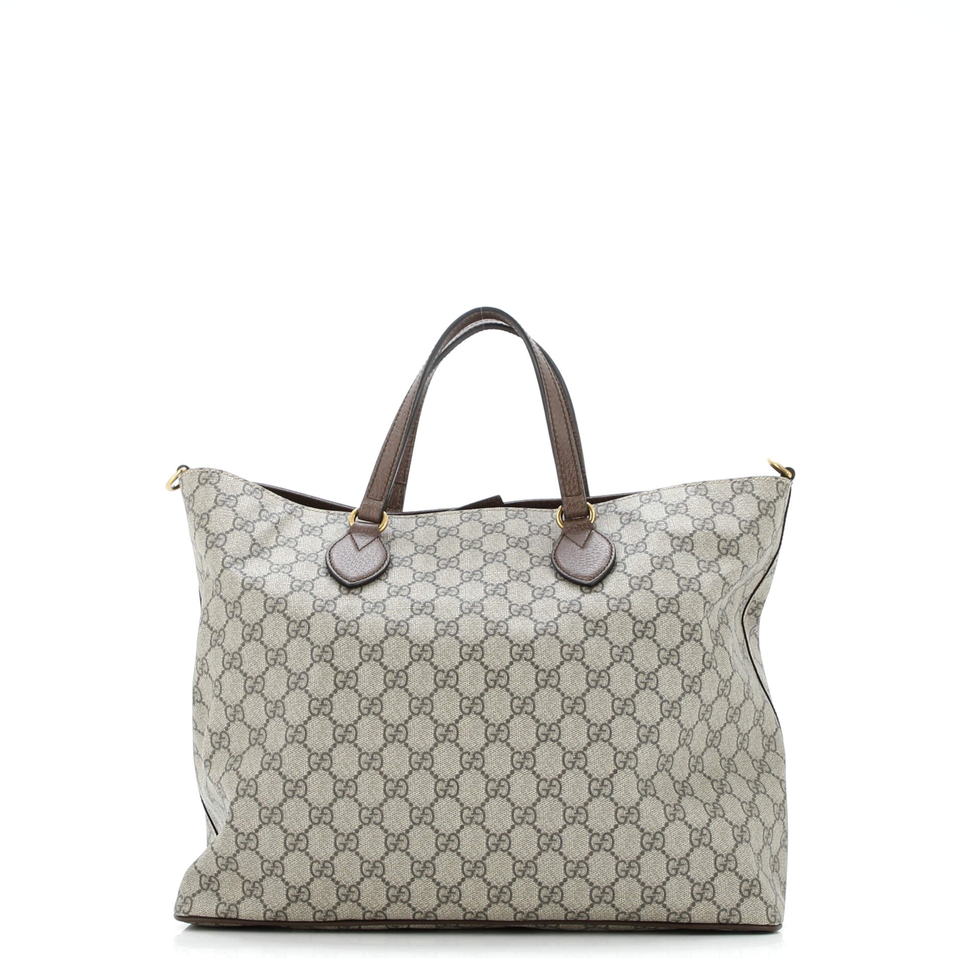 Gucci Courrier Convertible Soft Open Tote GG Coated Canvas with Applique Large