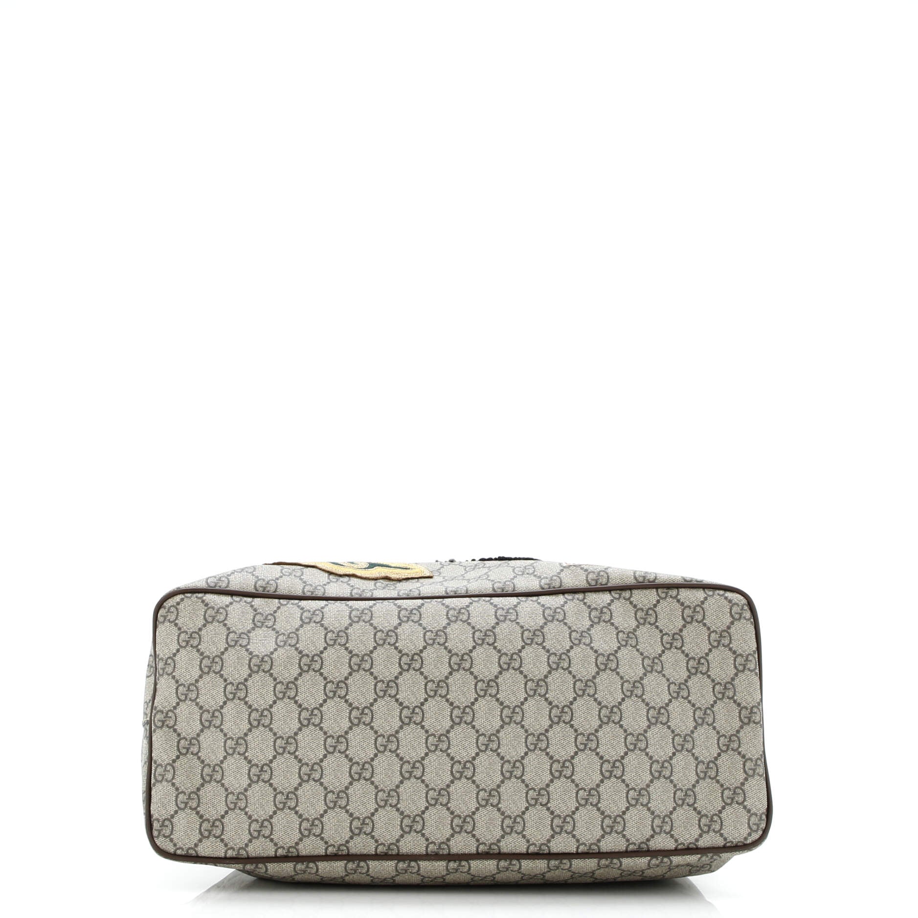 Gucci Courrier Convertible Soft Open Tote GG Coated Canvas with Applique Large