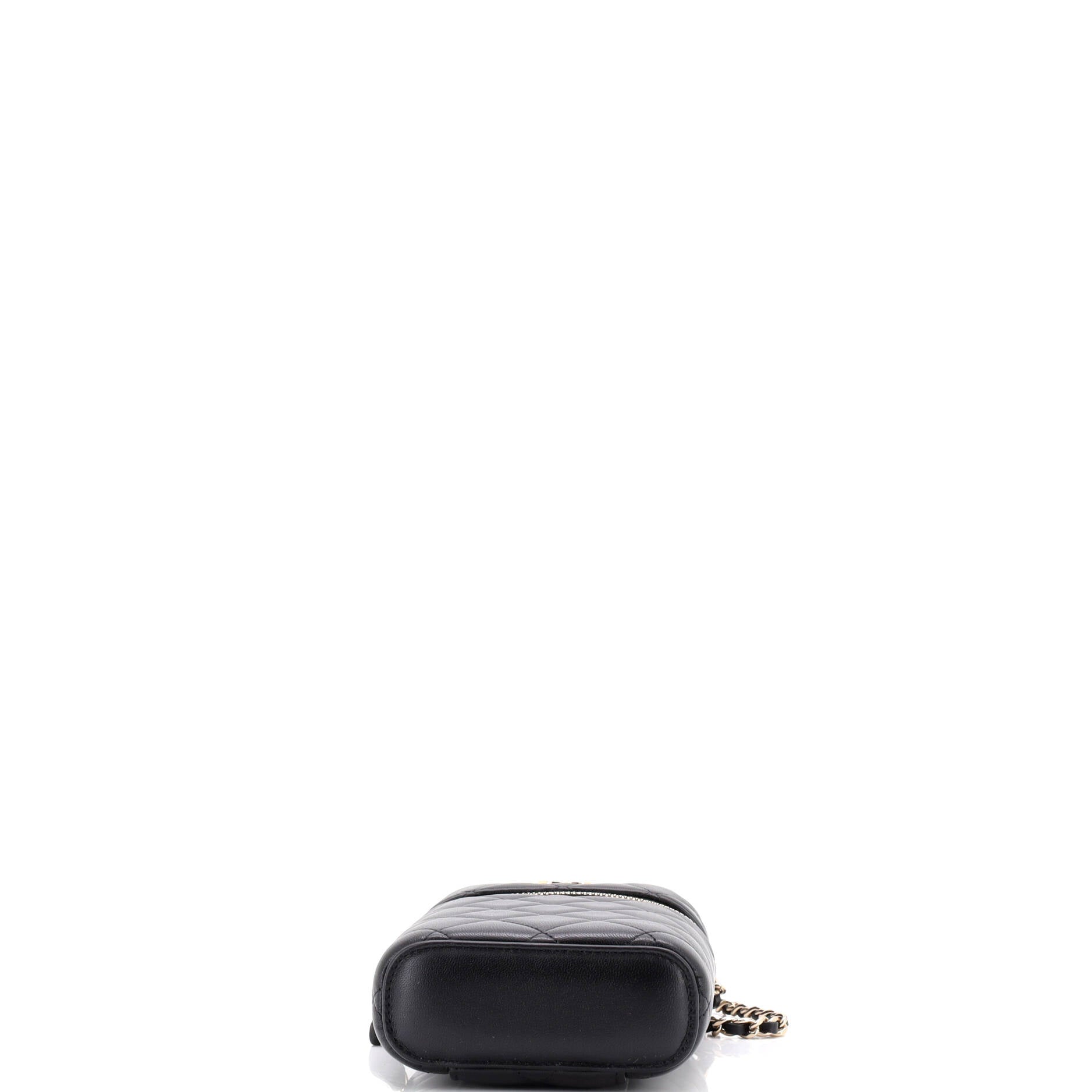 Chanel Classic Vanity Top Handle Phone Holder with Chain Quilted Lambskin