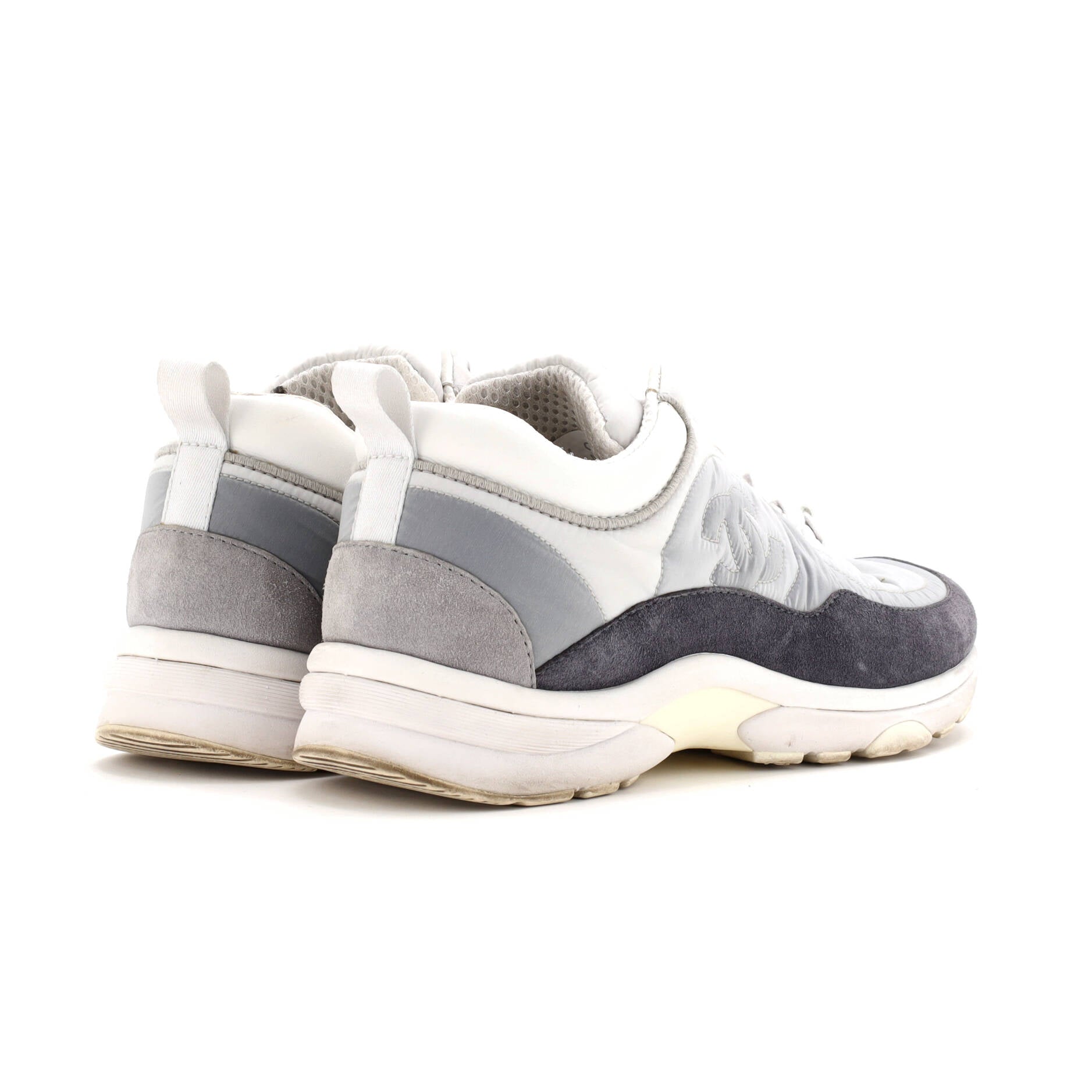 Chanel Women's CC Low-Top Sneakers Suede with Leather and Nylon