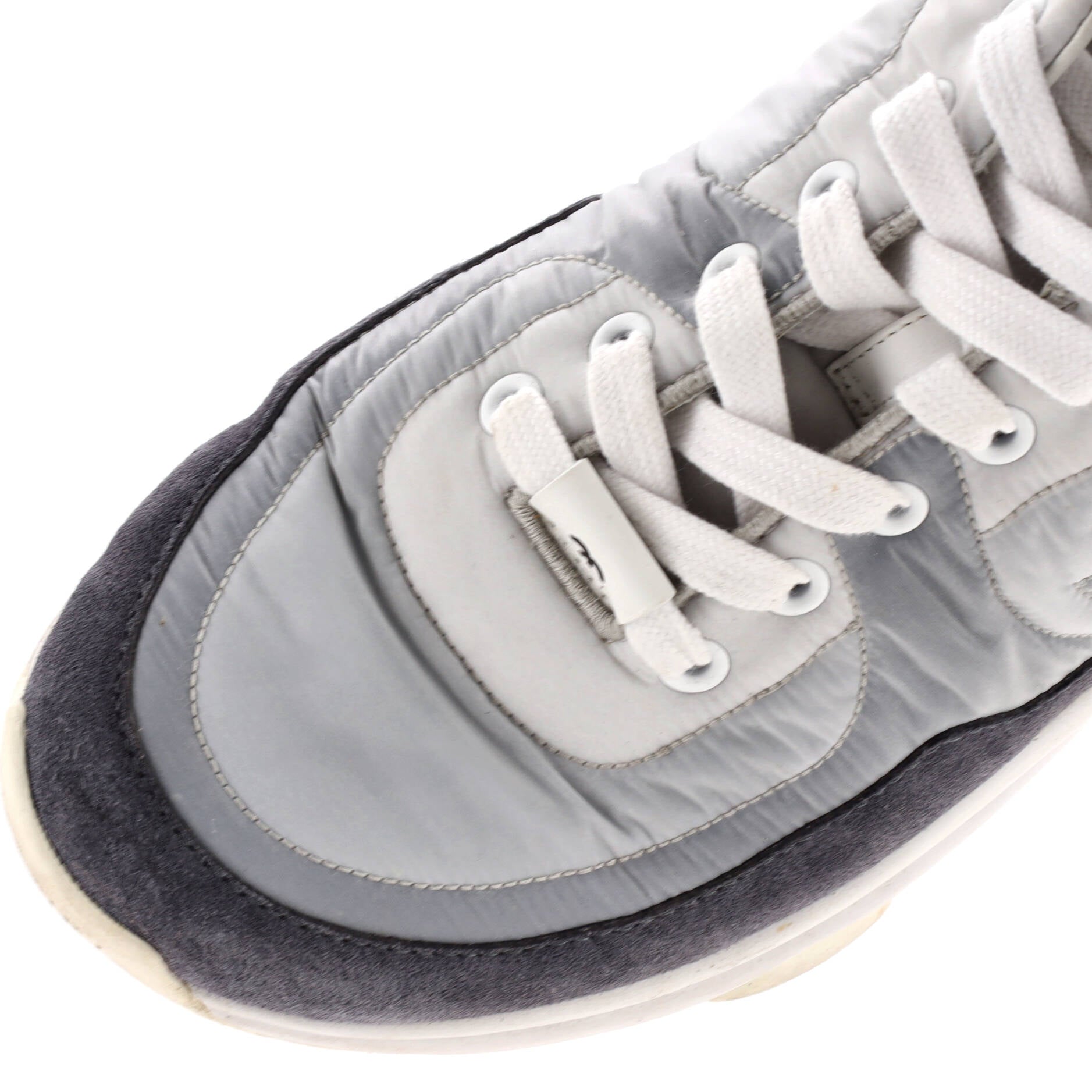 Chanel Women's CC Low-Top Sneakers Suede with Leather and Nylon