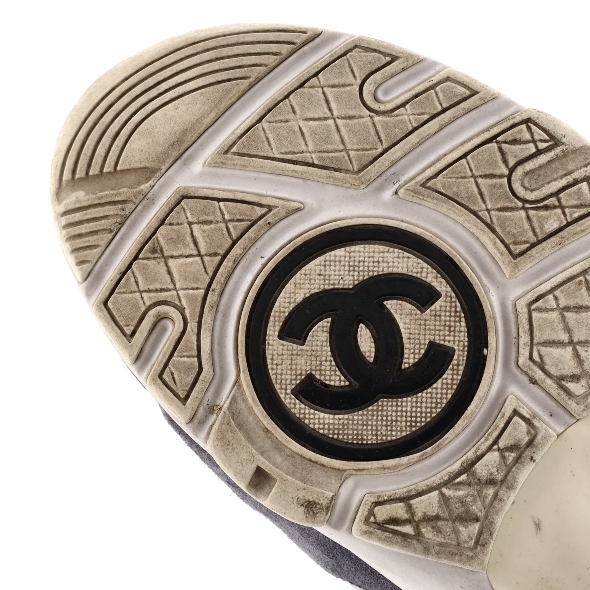 Chanel Women's CC Low-Top Sneakers Suede with Leather and Nylon