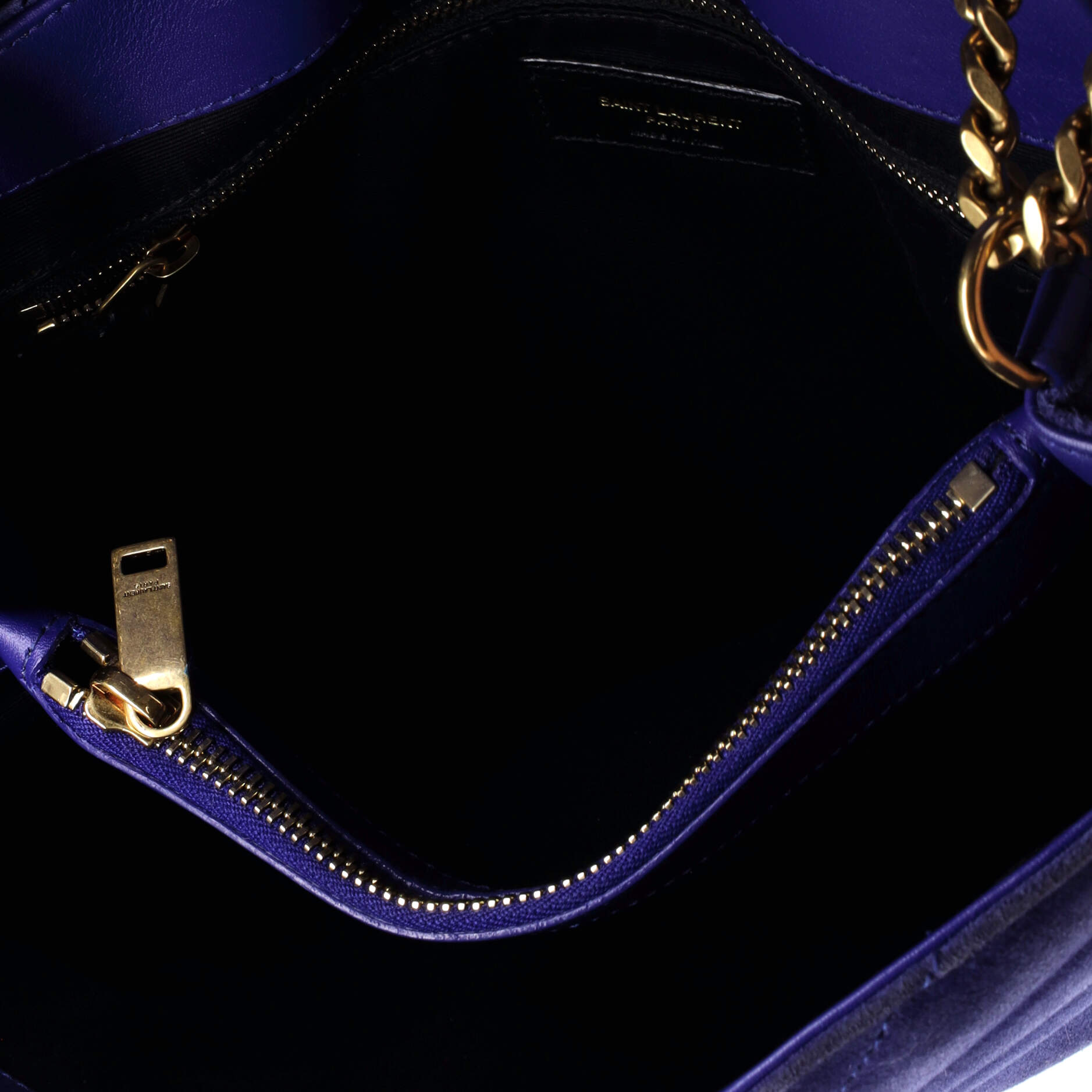 Saint Laurent Loulou Shoulder Bag Matelasse Chevron Suede Medium