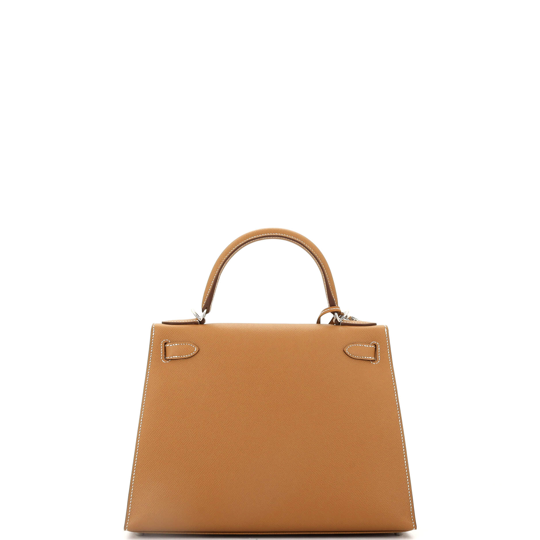 Hermes Kelly Handbag Brown Epsom with Palladium Hardware 28