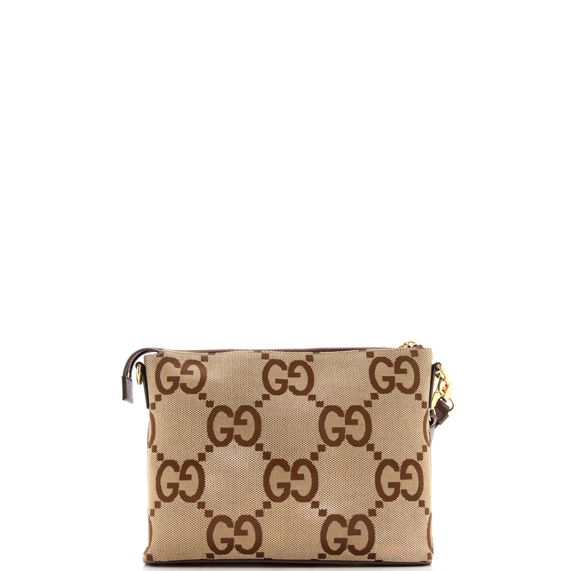 Gucci Zip Messenger Bag Jumbo GG Canvas