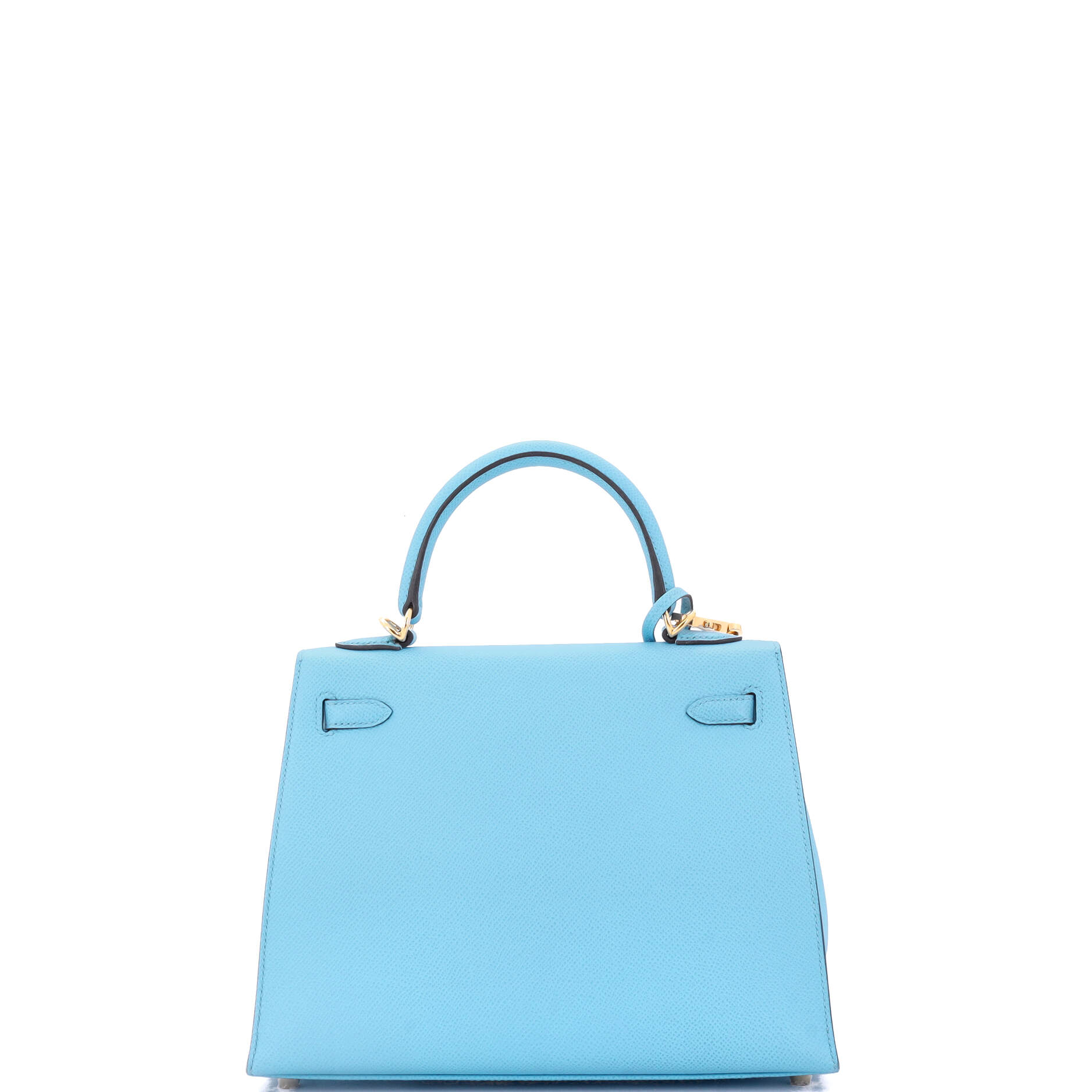 Hermes Kelly Handbag Blue Epsom with Gold Hardware 25
