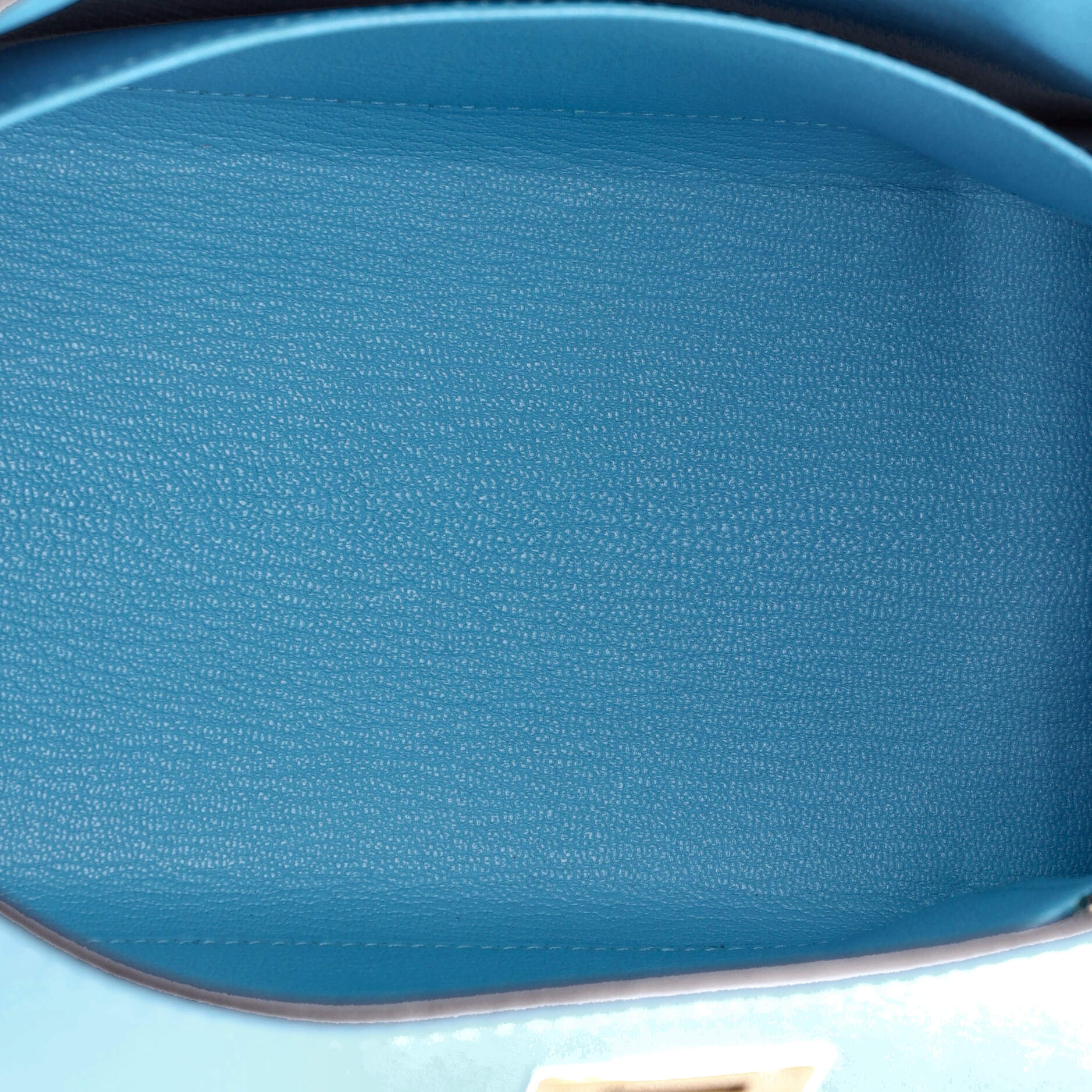 Hermes Kelly Handbag Blue Epsom with Gold Hardware 25