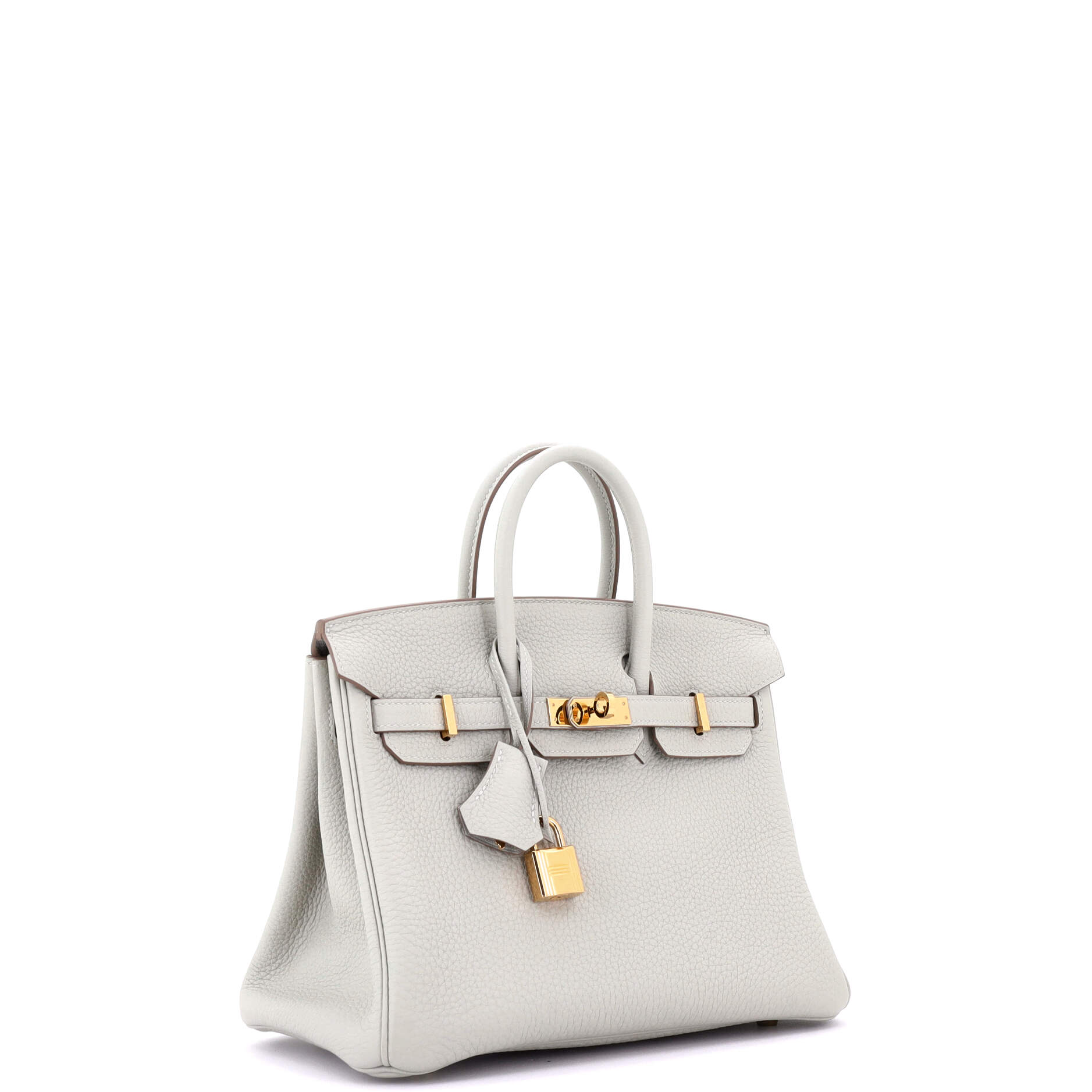 Hermes Birkin Handbag Grey Togo with Gold Hardware 25