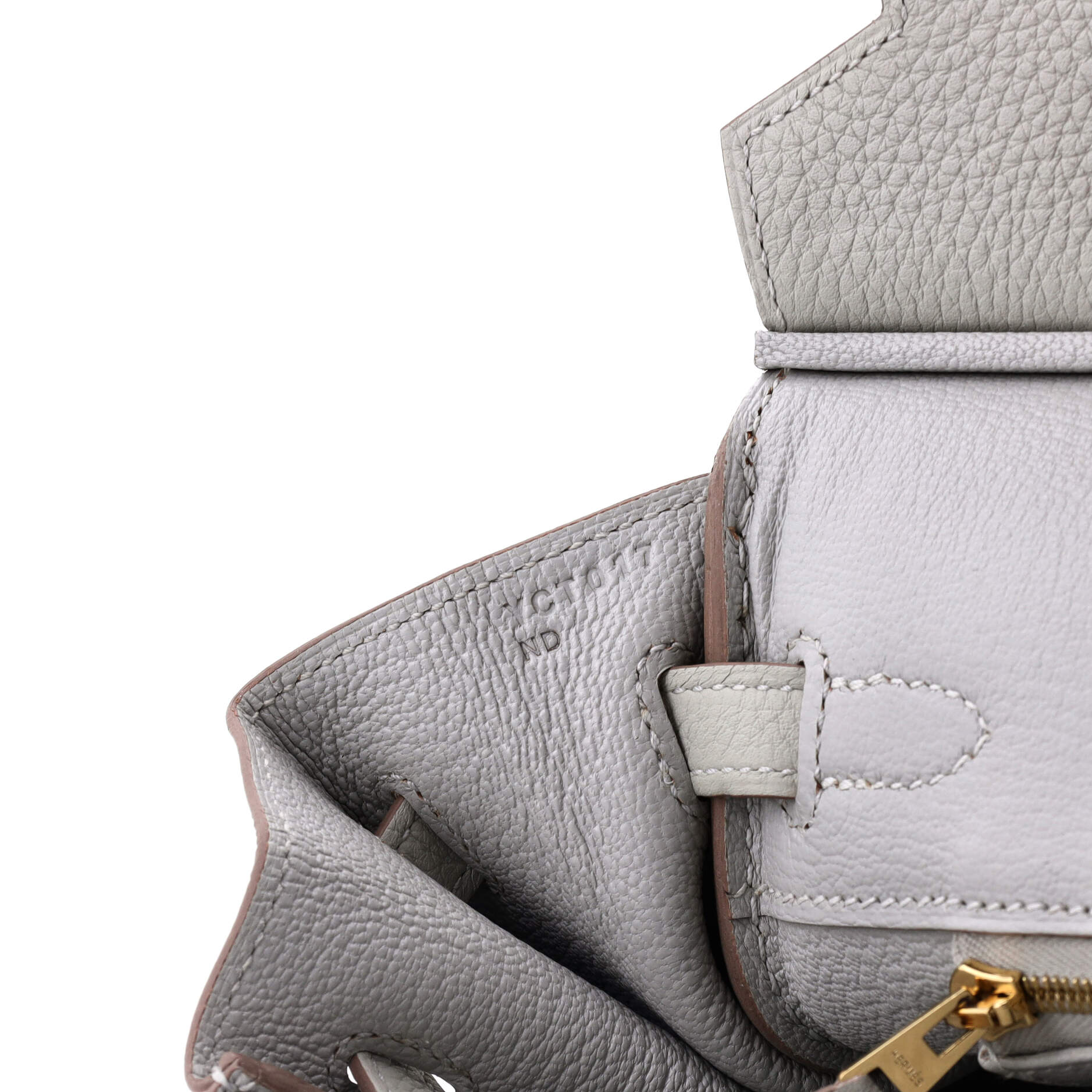 Hermes Birkin Handbag Grey Togo with Gold Hardware 25