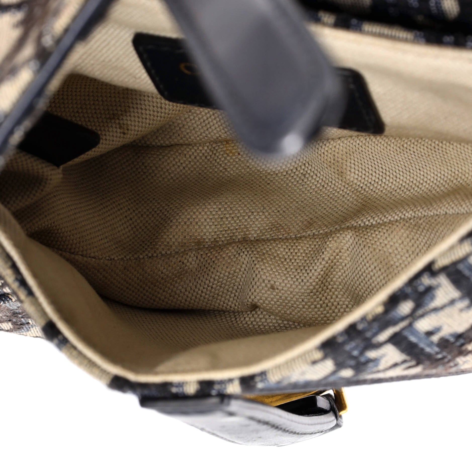 Christian Dior Saddle Handbag with Strap Oblique Canvas Mini