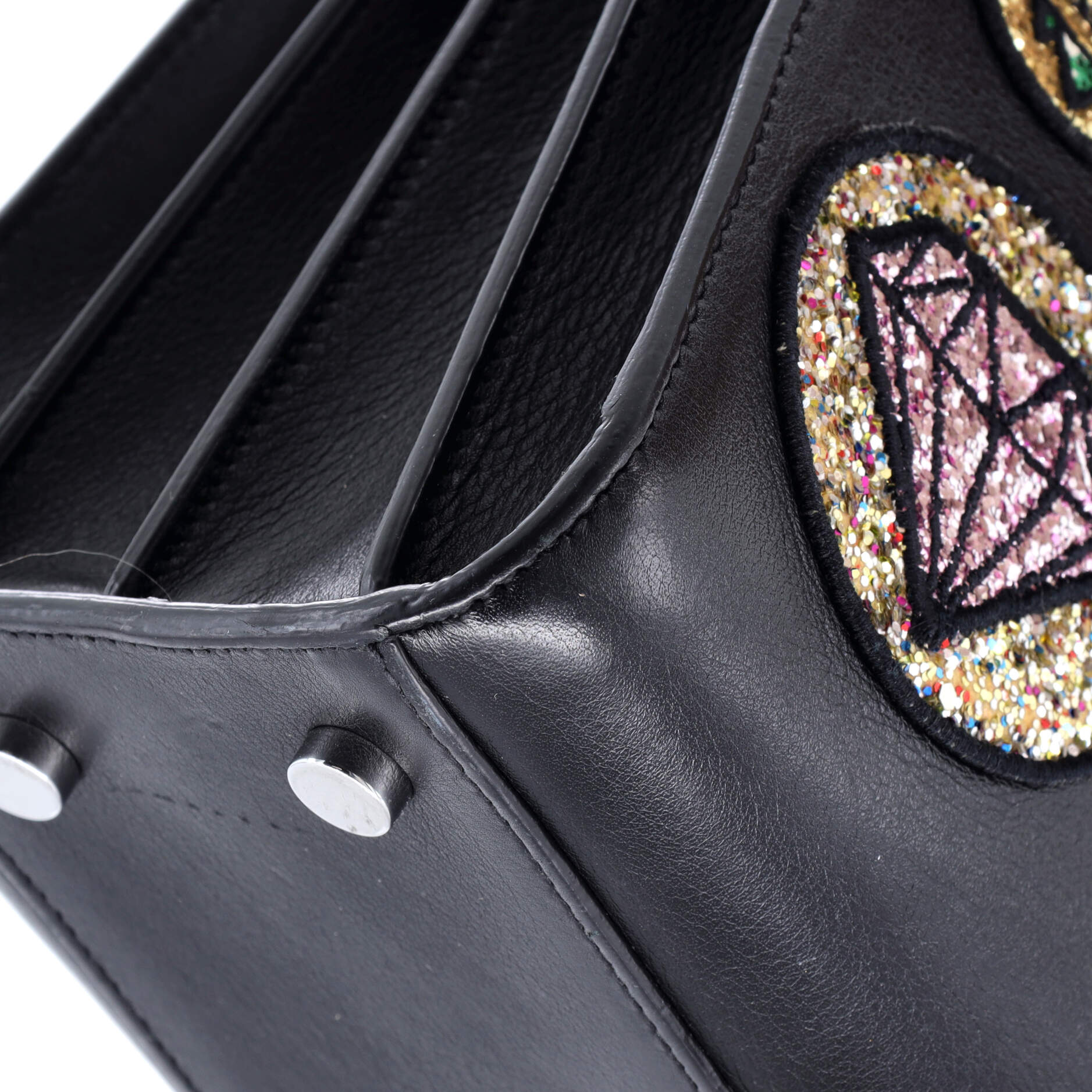 Saint Laurent Sac de Jour NM Bag Patch Embellished Leather Baby