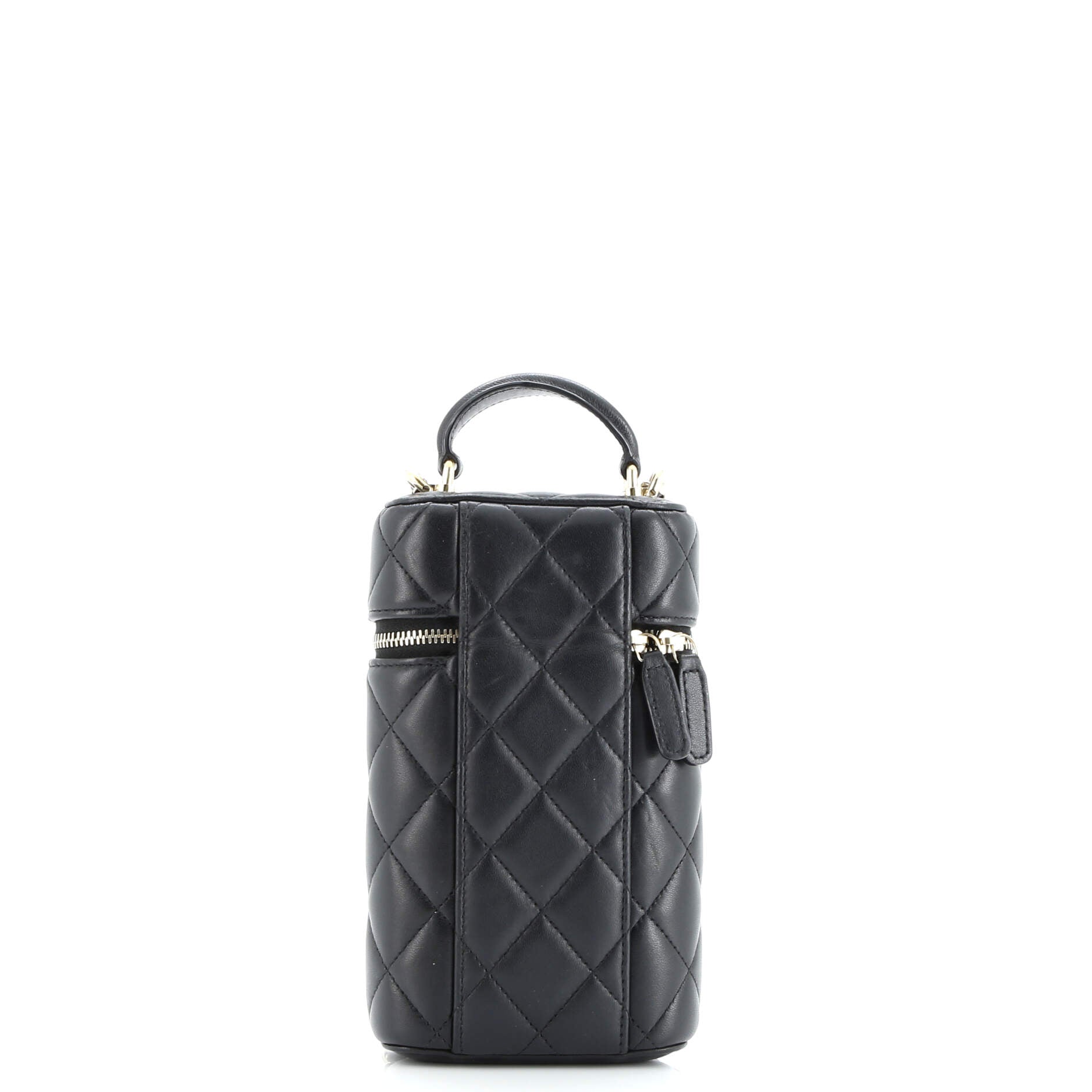 Chanel Classic Vanity Top Handle Phone Holder with Chain Quilted Lambskin