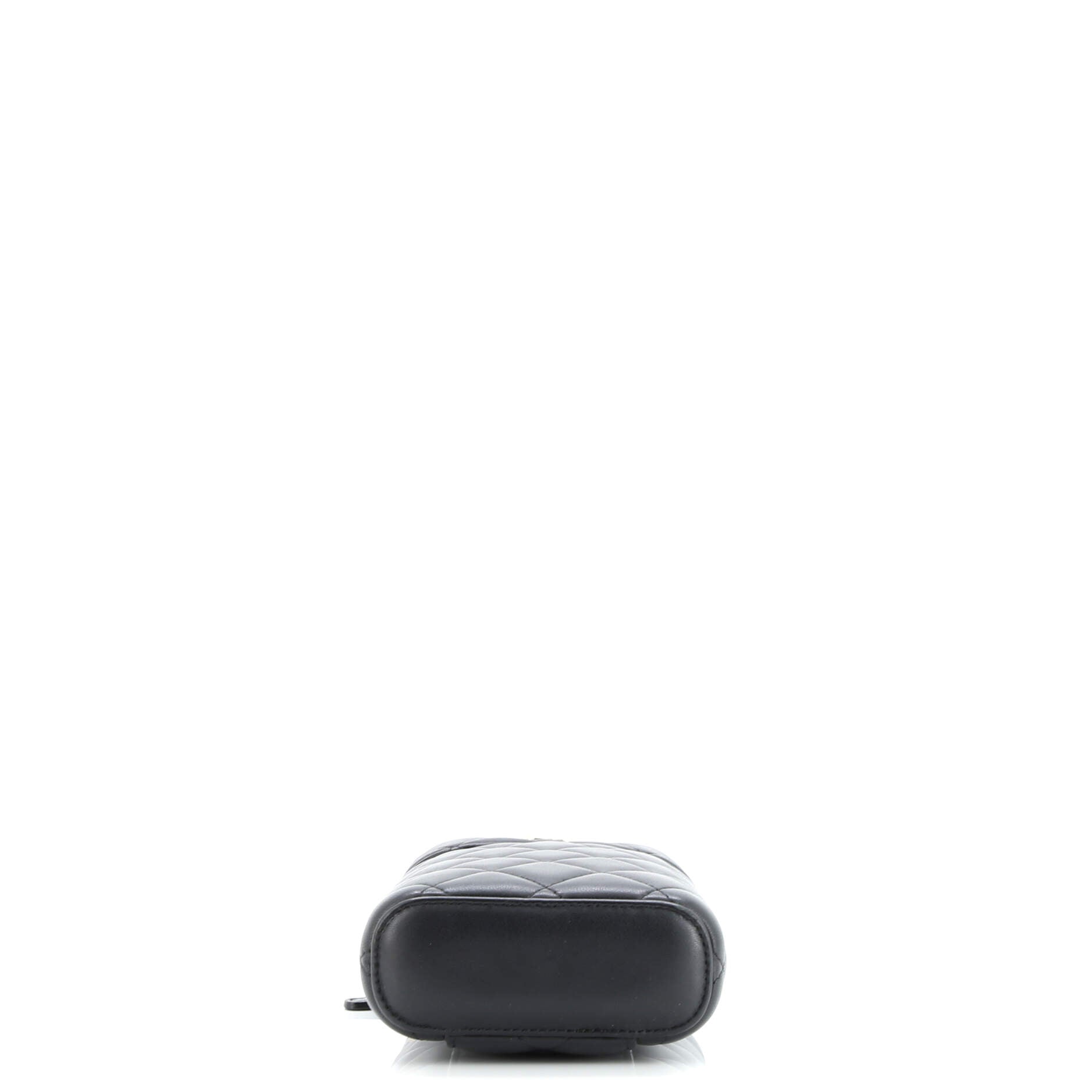 Chanel Classic Vanity Top Handle Phone Holder with Chain Quilted Lambskin
