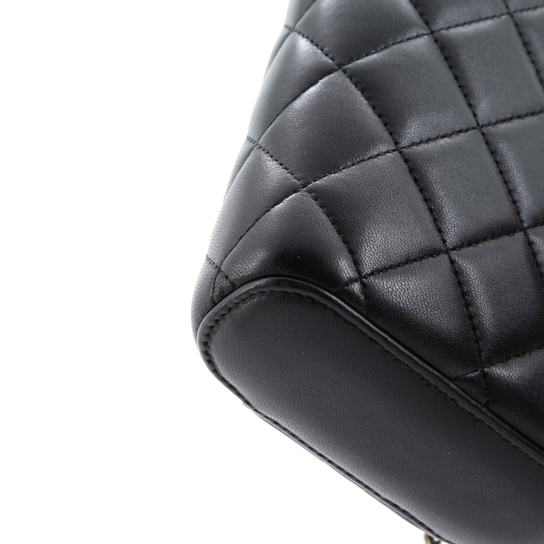 Chanel Classic Vanity Top Handle Phone Holder with Chain Quilted Lambskin