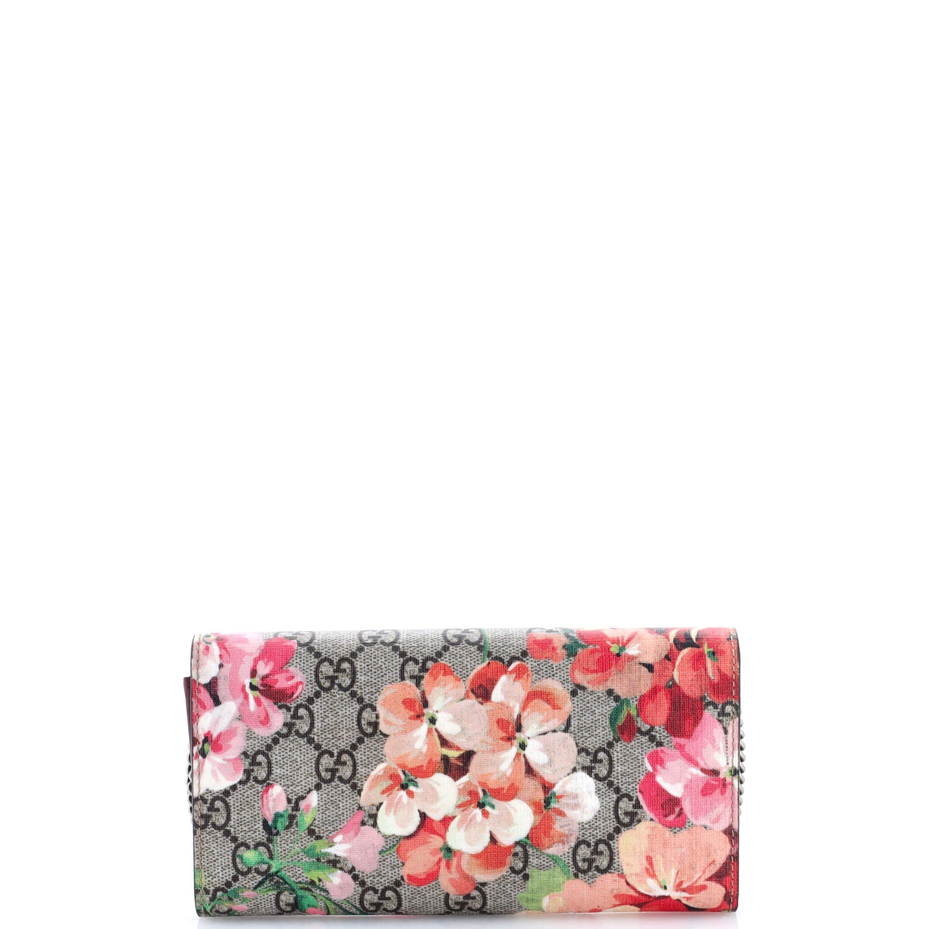 Gucci Dionysus Chain Wallet Blooms Print GG Coated Canvas Long