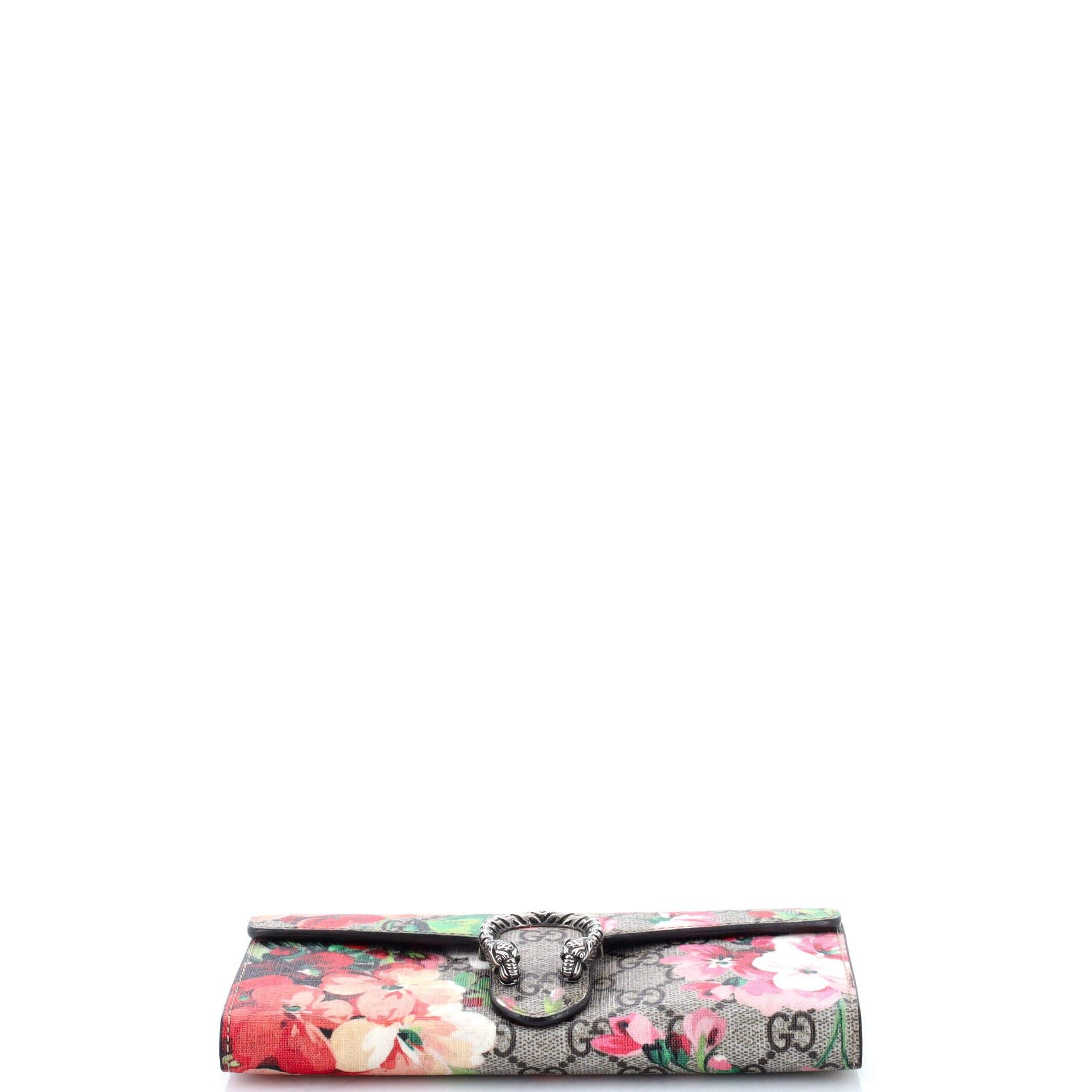 Gucci Dionysus Chain Wallet Blooms Print GG Coated Canvas Long