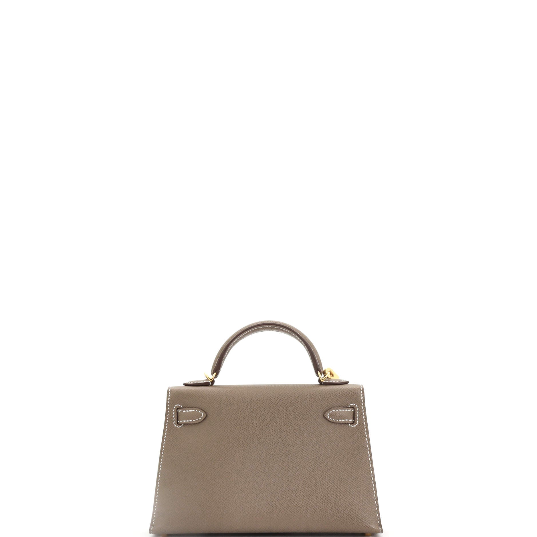 Hermes Kelly Mini II Bag Grey Epsom with Gold Hardware 20