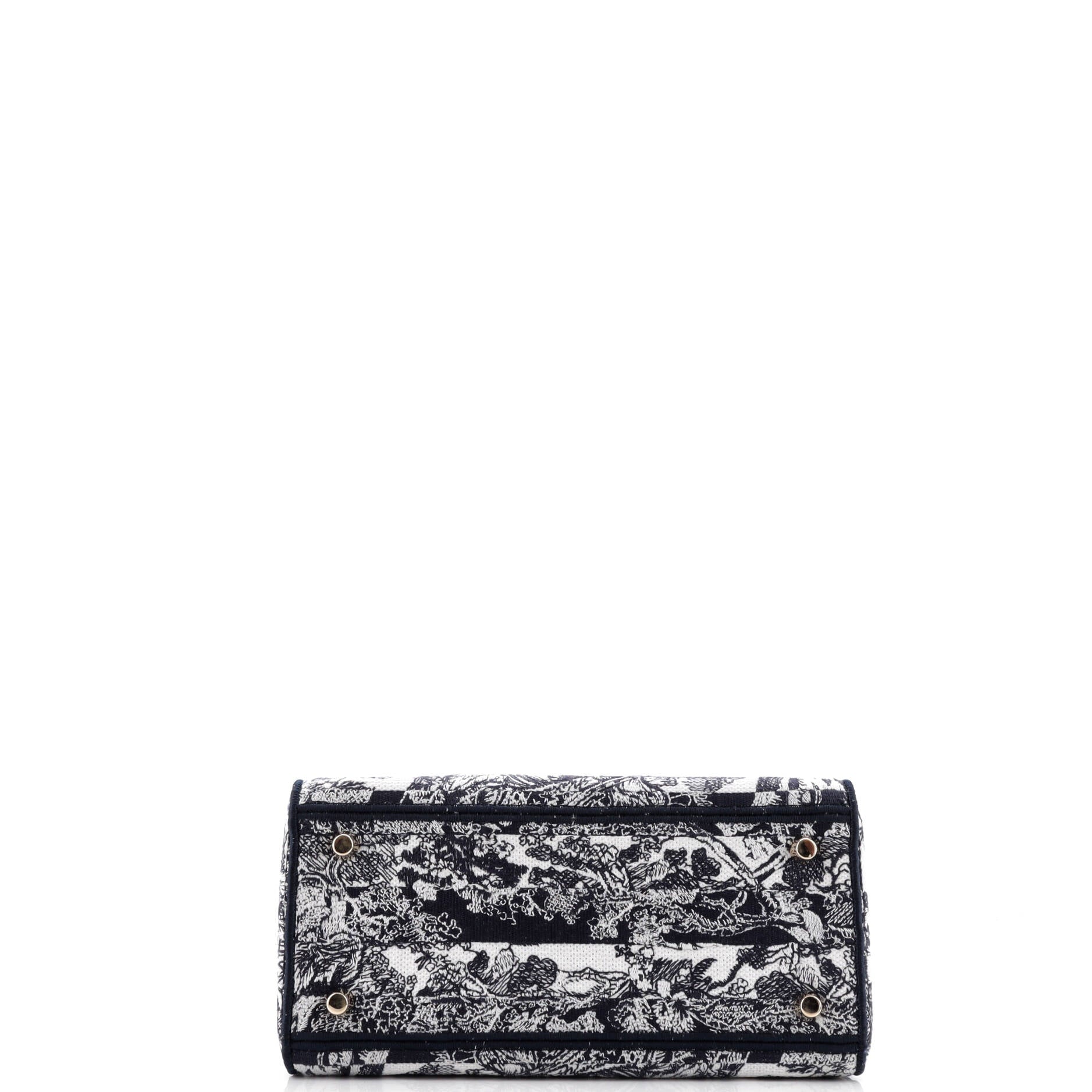 Christian Dior Lady D-Lite Bag Embroidered Canvas Medium