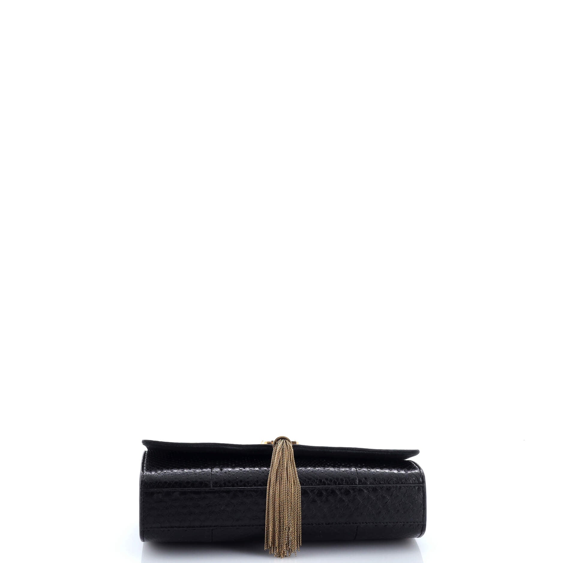 Saint Laurent Classic Monogram Tassel Crossbody Bag Python Medium