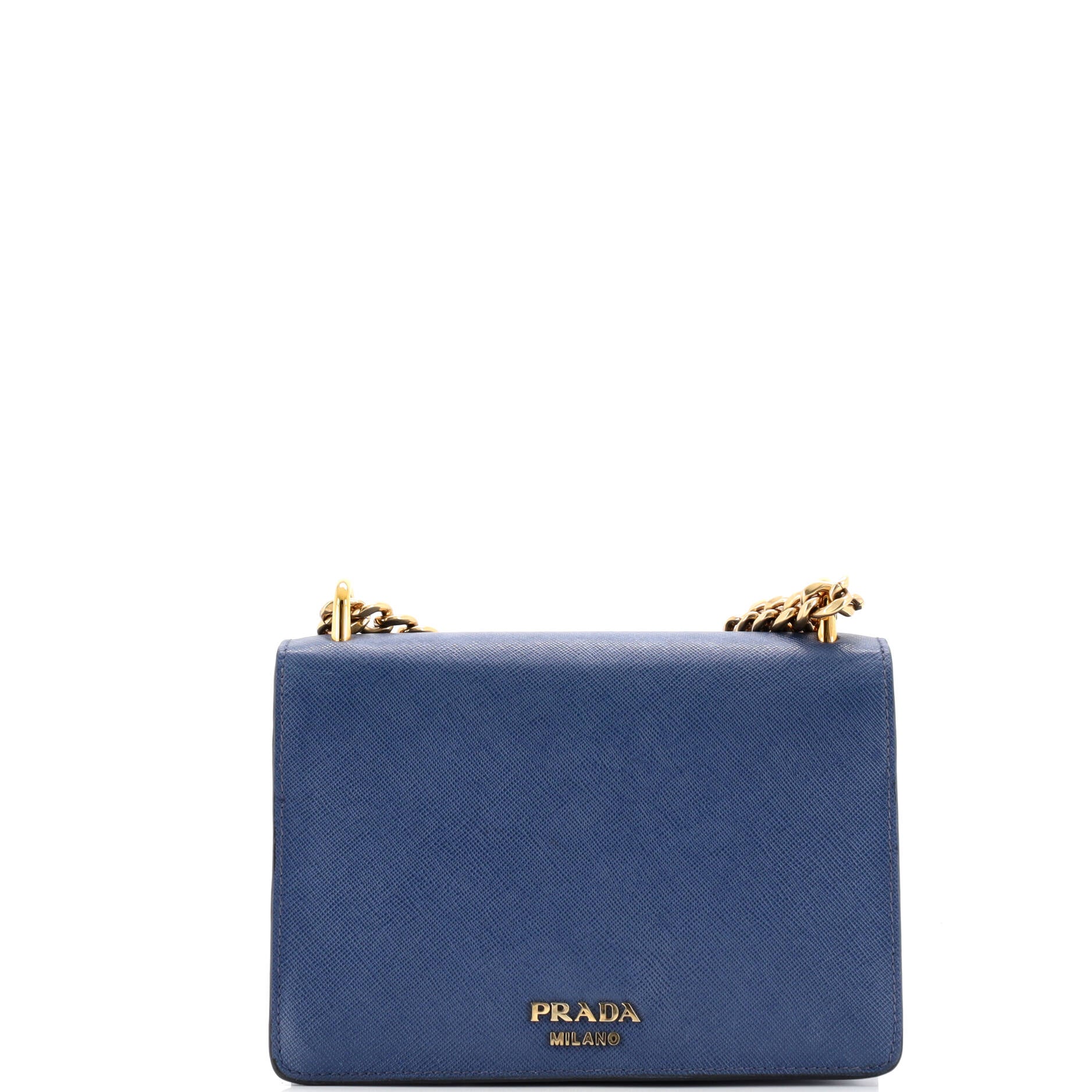 Prada Envelope Flap Chain Shoulder bag Saffiano Leather Small