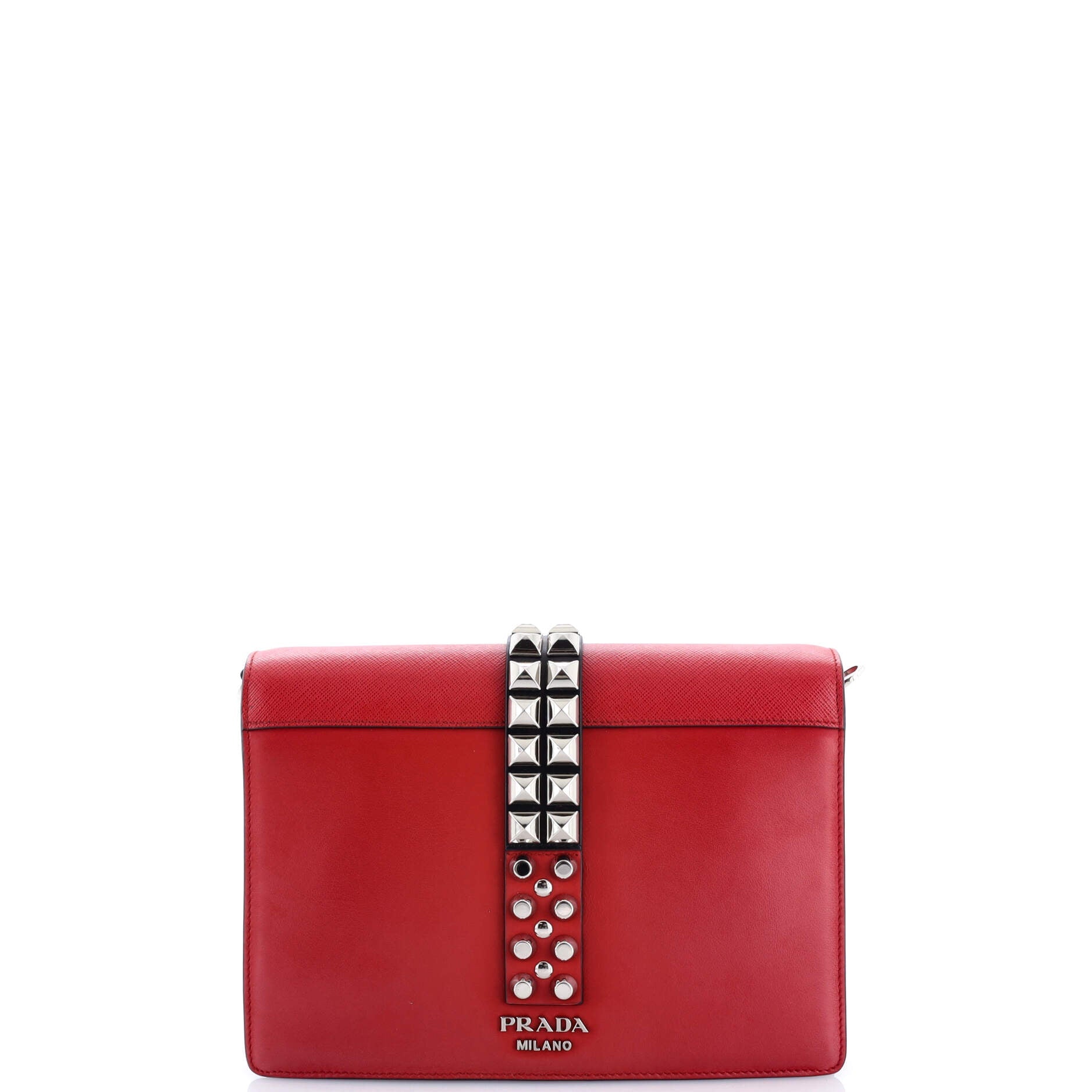 Prada Elektra Shoulder Bag Studded Leather Small