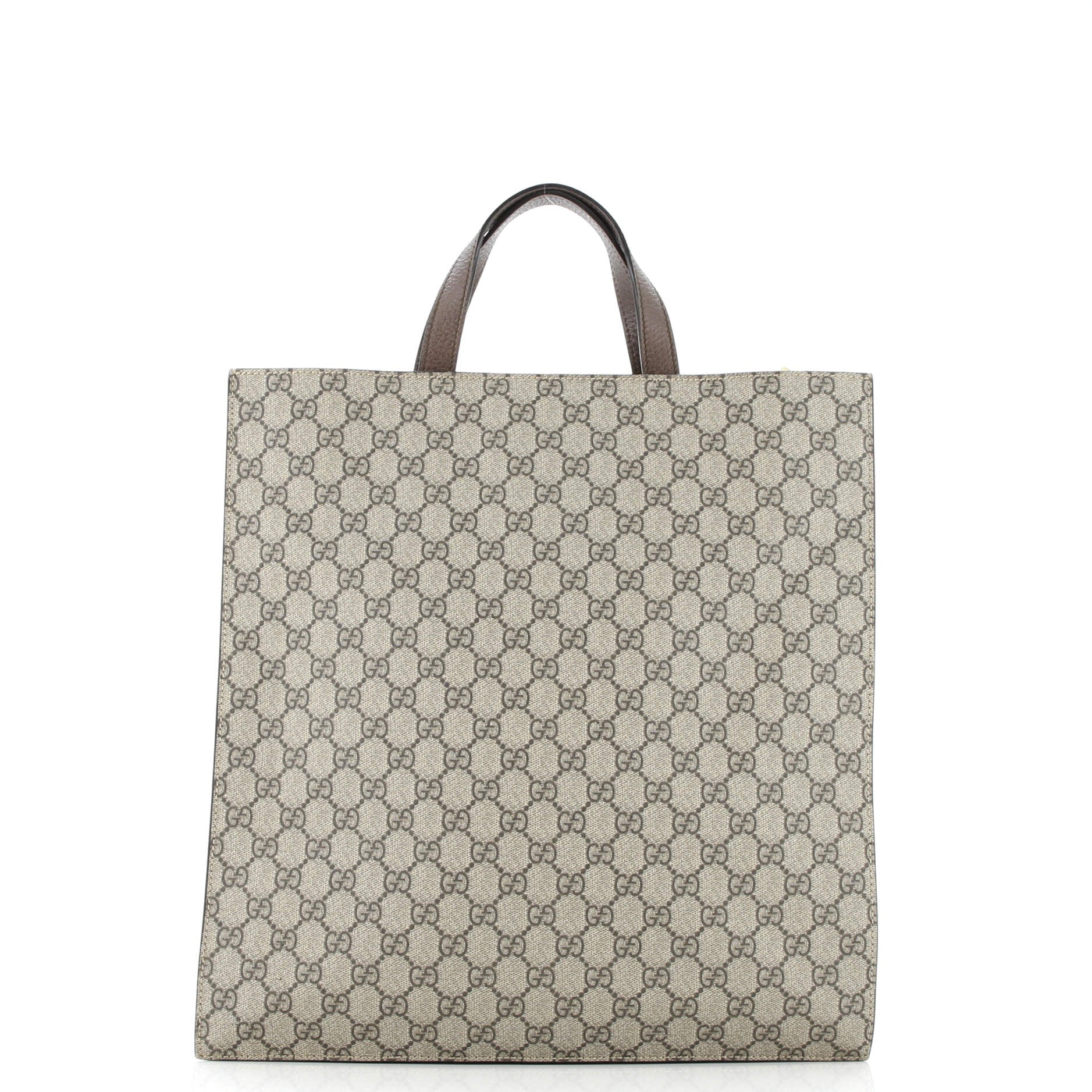 Gucci Courrier Convertible Soft Open Tote GG Coated Canvas with Applique North South