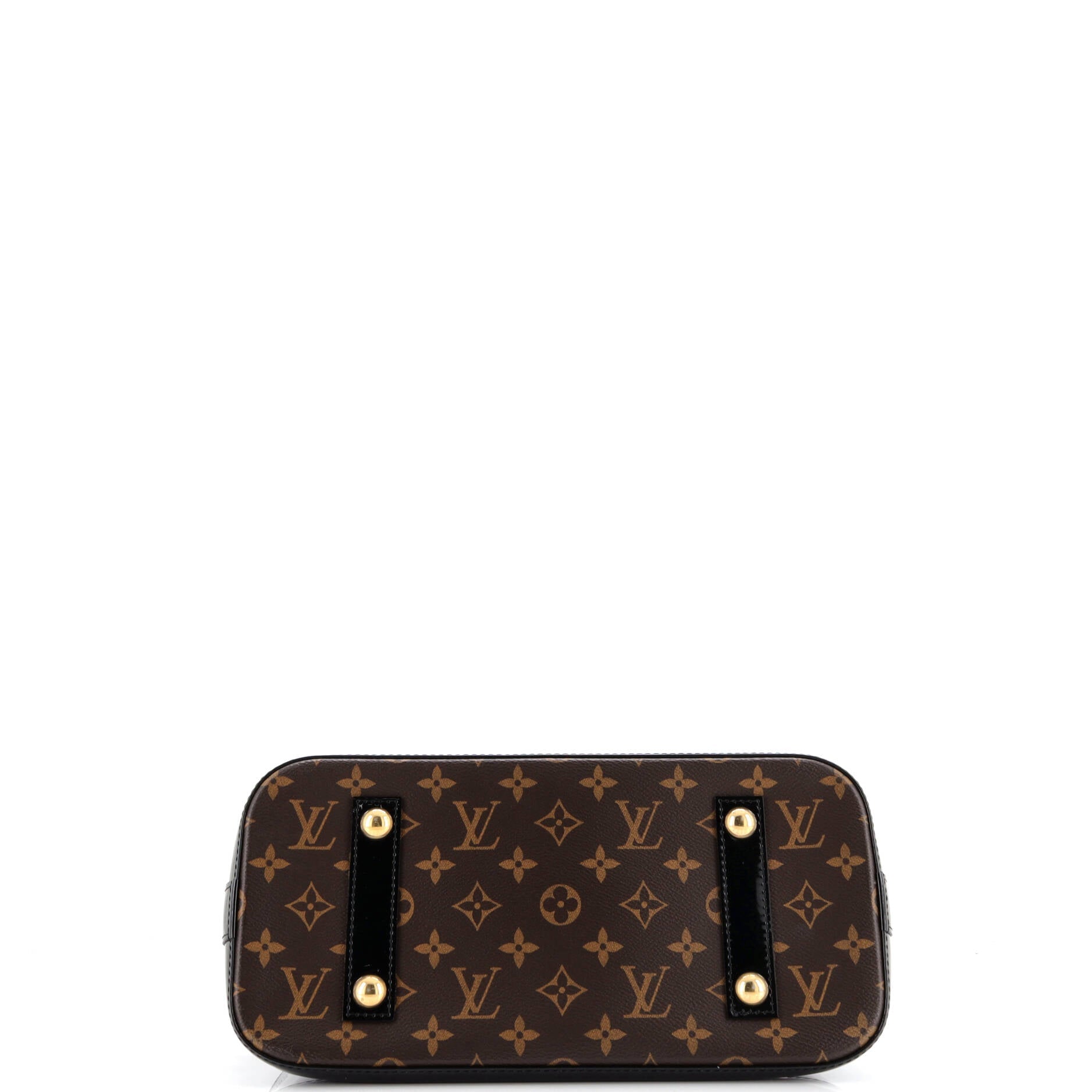 Louis Vuitton Alma Handbag Vernis with Monogram Canvas PM
