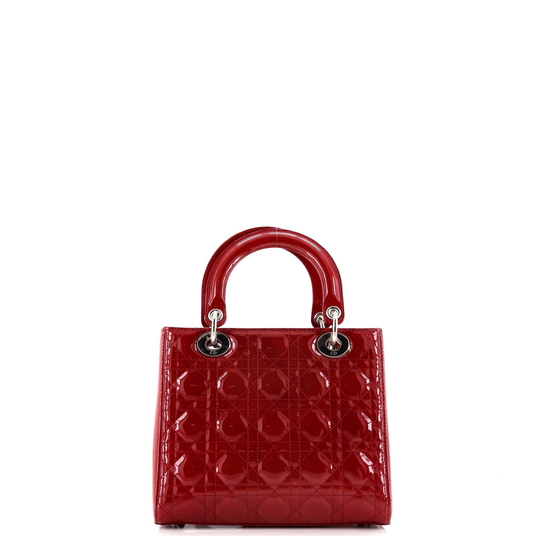 Christian Dior Lady Dior Bag Cannage Quilt Patent Medium