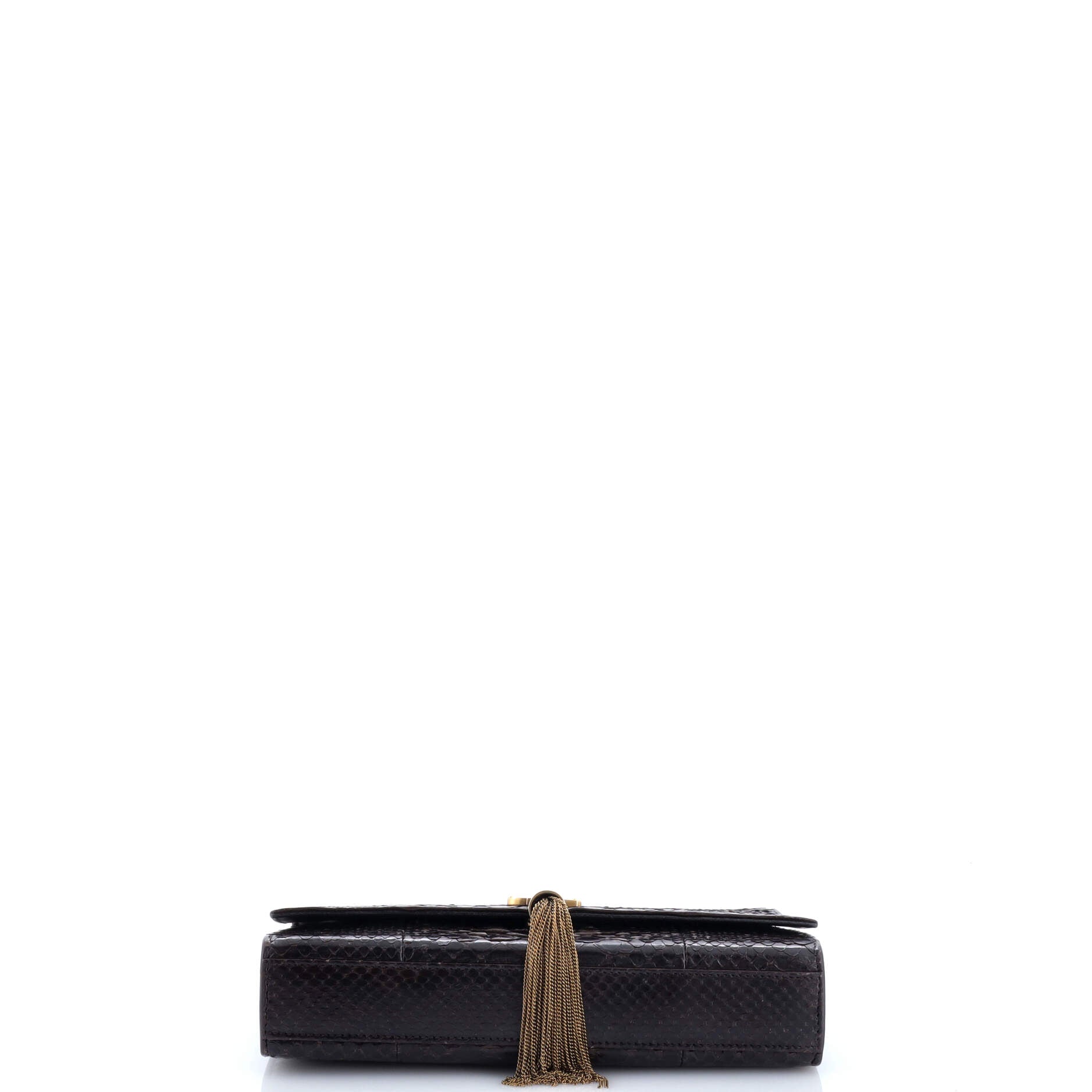 Saint Laurent Classic Monogram Tassel Crossbody Bag Python Medium