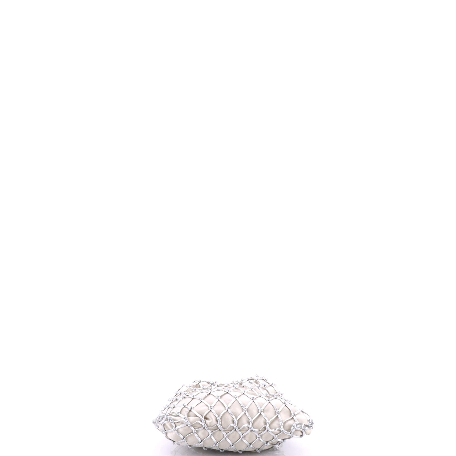 Prada Fishnet Chain Crossbody Bag Woven Leather and Satin