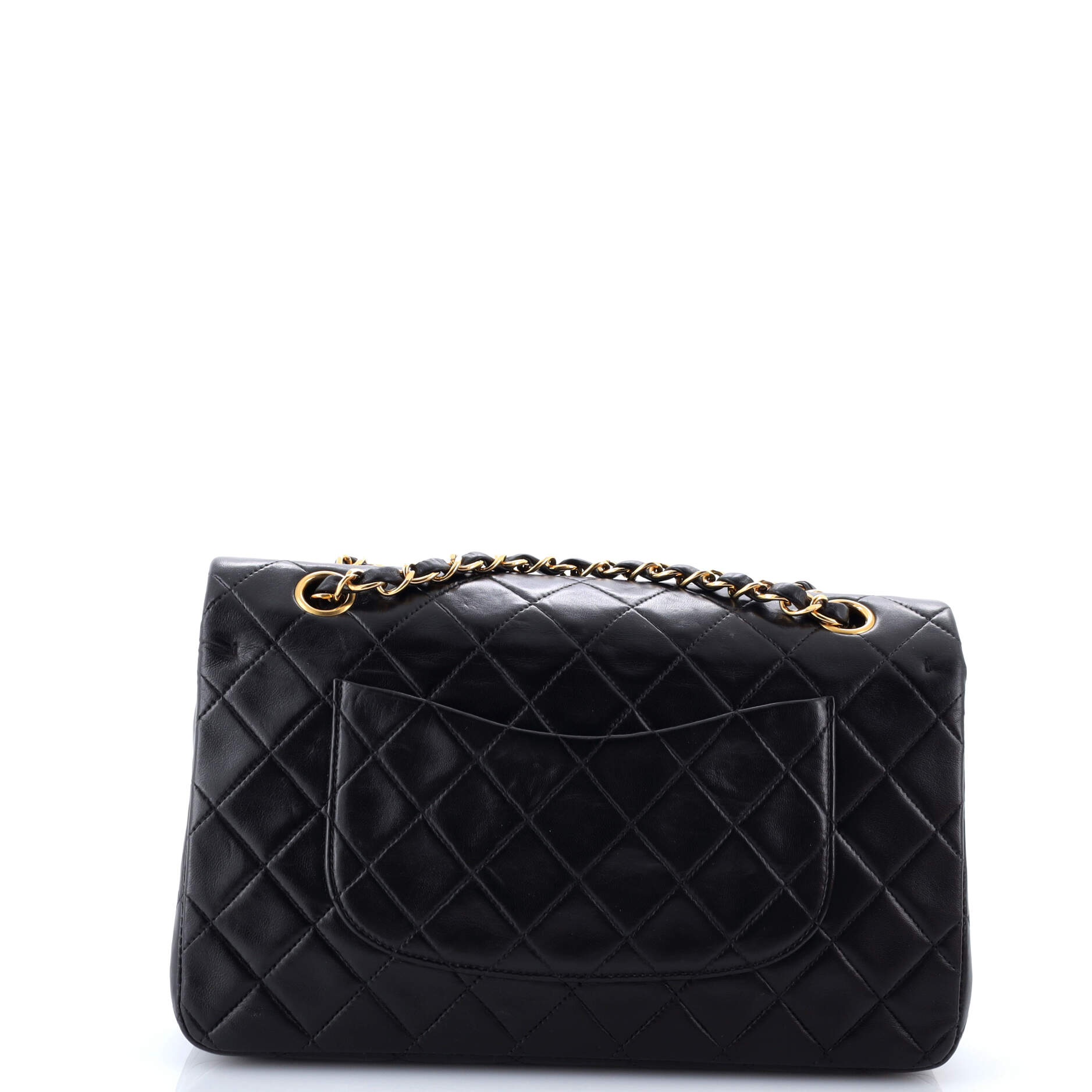 Chanel Vintage Classic Double Flap Bag Quilted Lambskin Medium