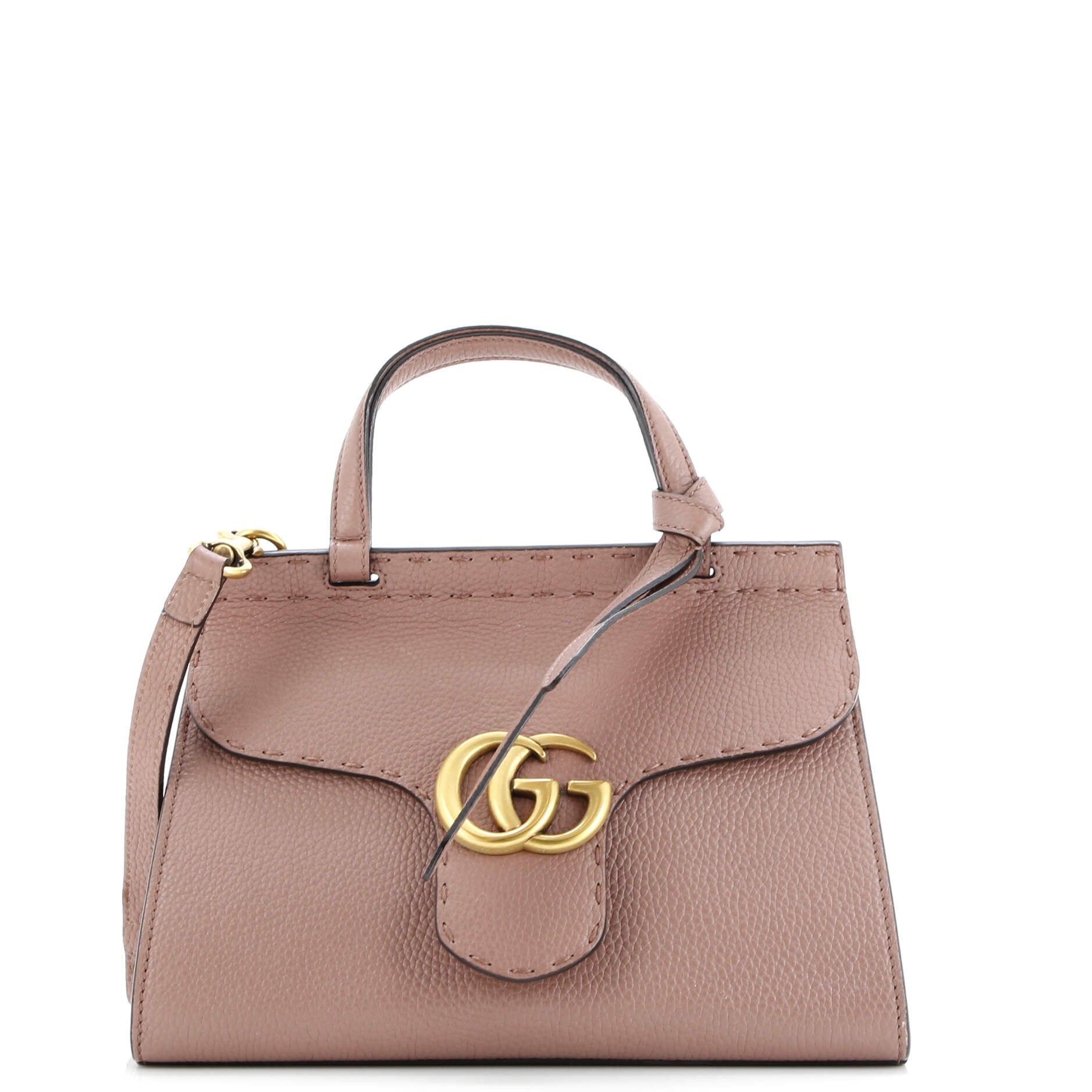 Gucci GG Marmont Top Handle Bag Leather Mini