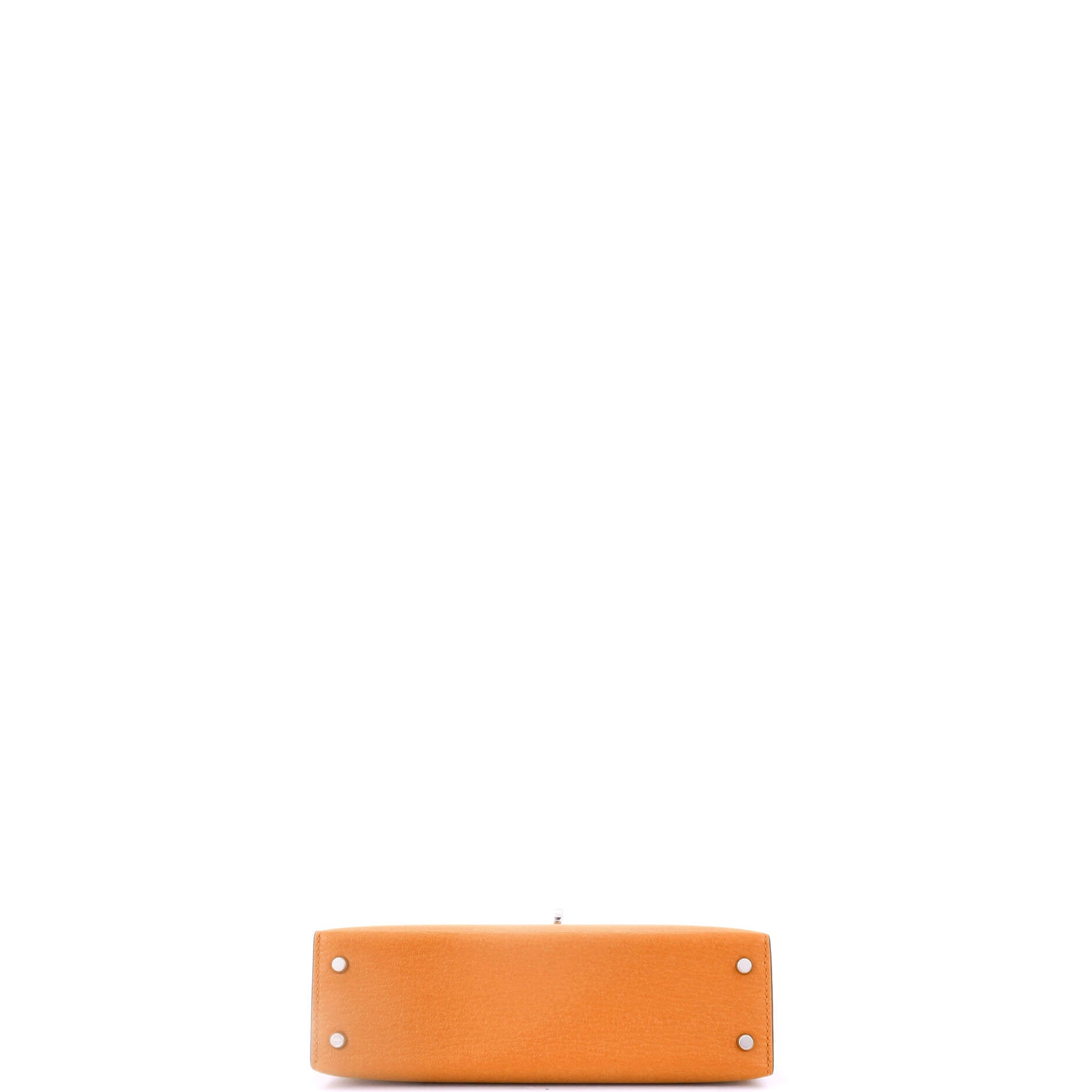 Hermes Kelly Mini II Bag Verso Chevre Mysore with Palladium Hardware 20